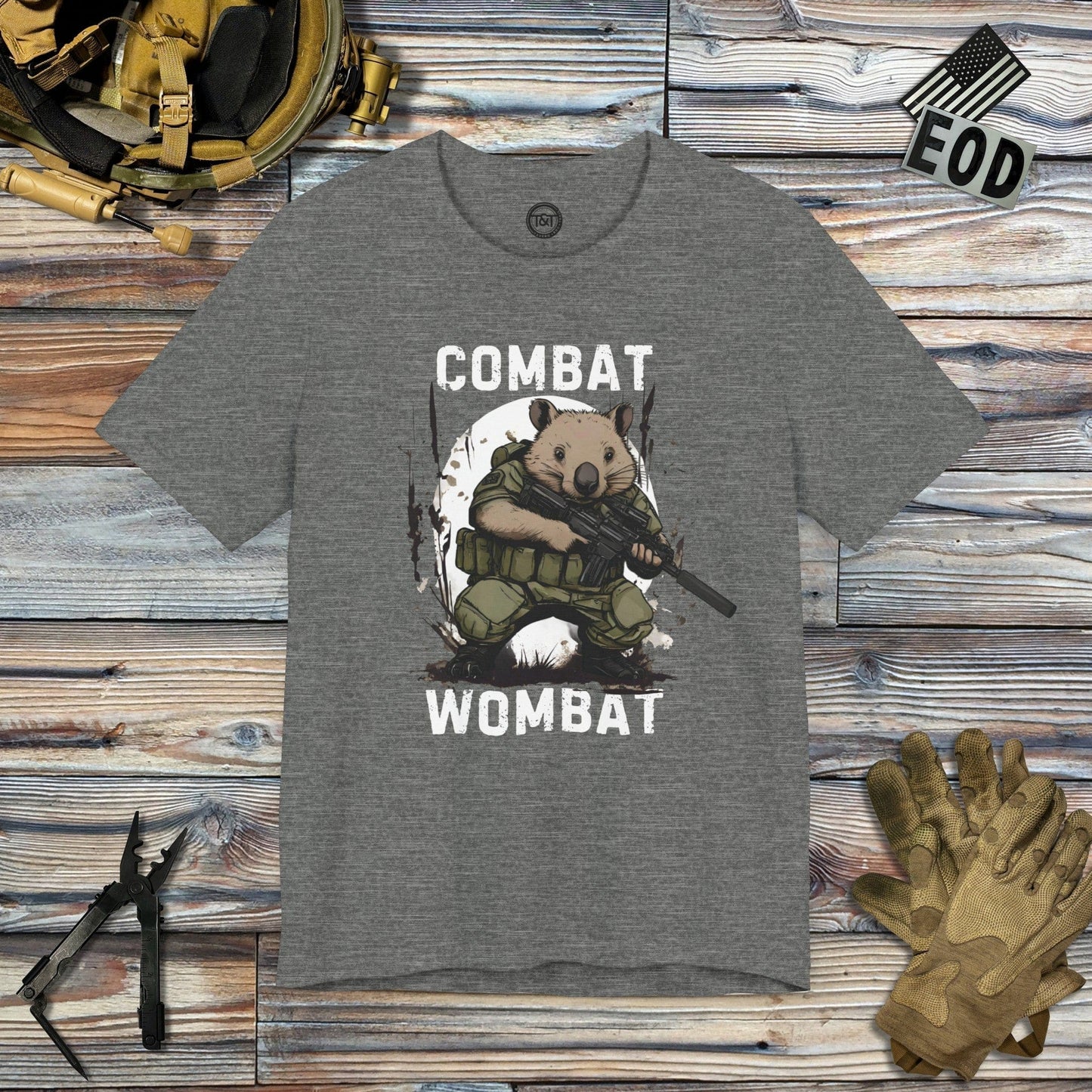 Tavern and Trail T-Shirt Combat Wombat T-Shirt Deep Heather / S