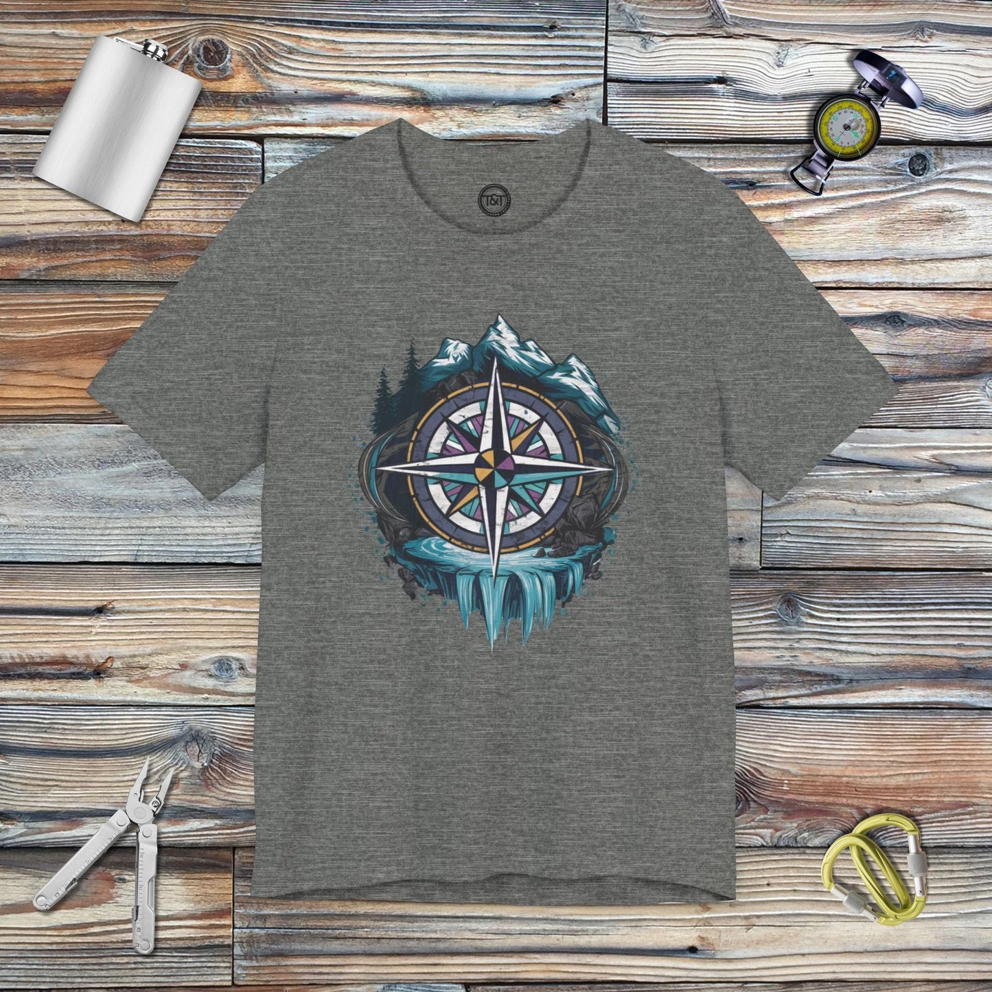 Tavern and Trail T-Shirt Compass Rose T-Shirt Deep Heather / S