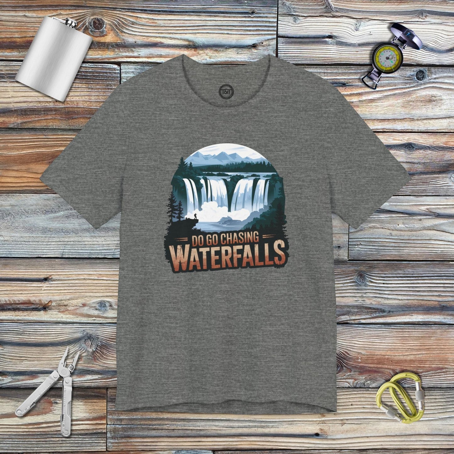 Tavern and Trail T-Shirt Do Go Chasing Waterfalls T-Shirt Deep Heather / S