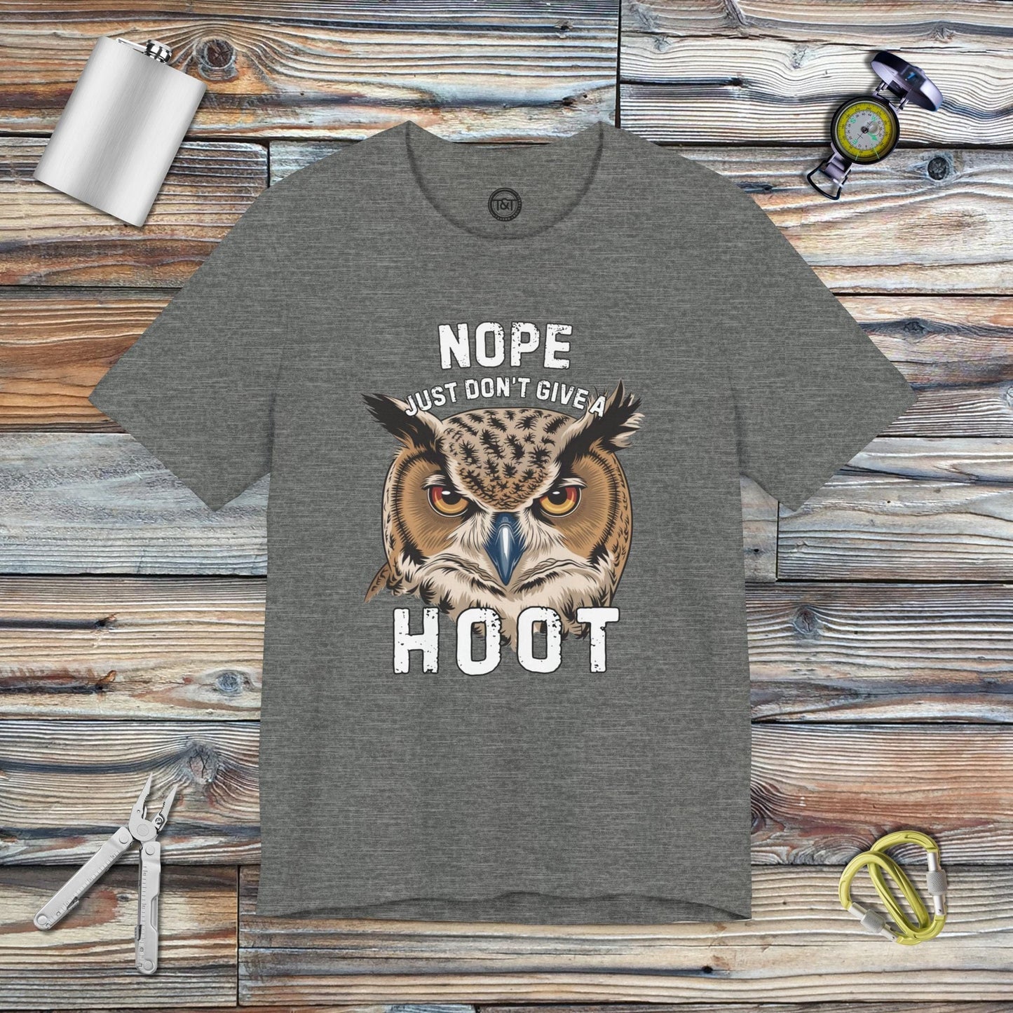 Tavern and Trail T-Shirt Don't Give a Hoot T-Shirt Deep Heather / S