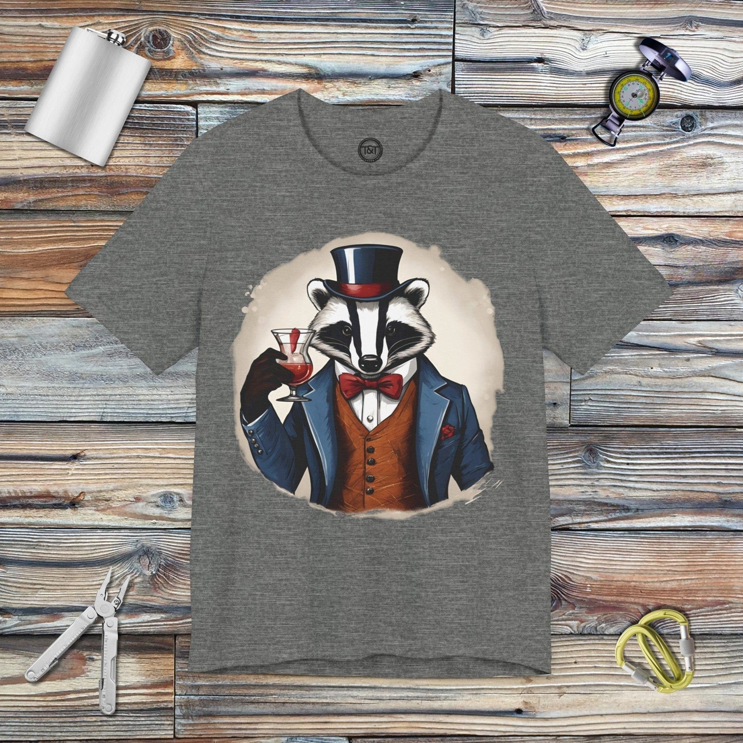 Tavern and Trail T-Shirt Gentleman Badger T-Shirt Deep Heather / S