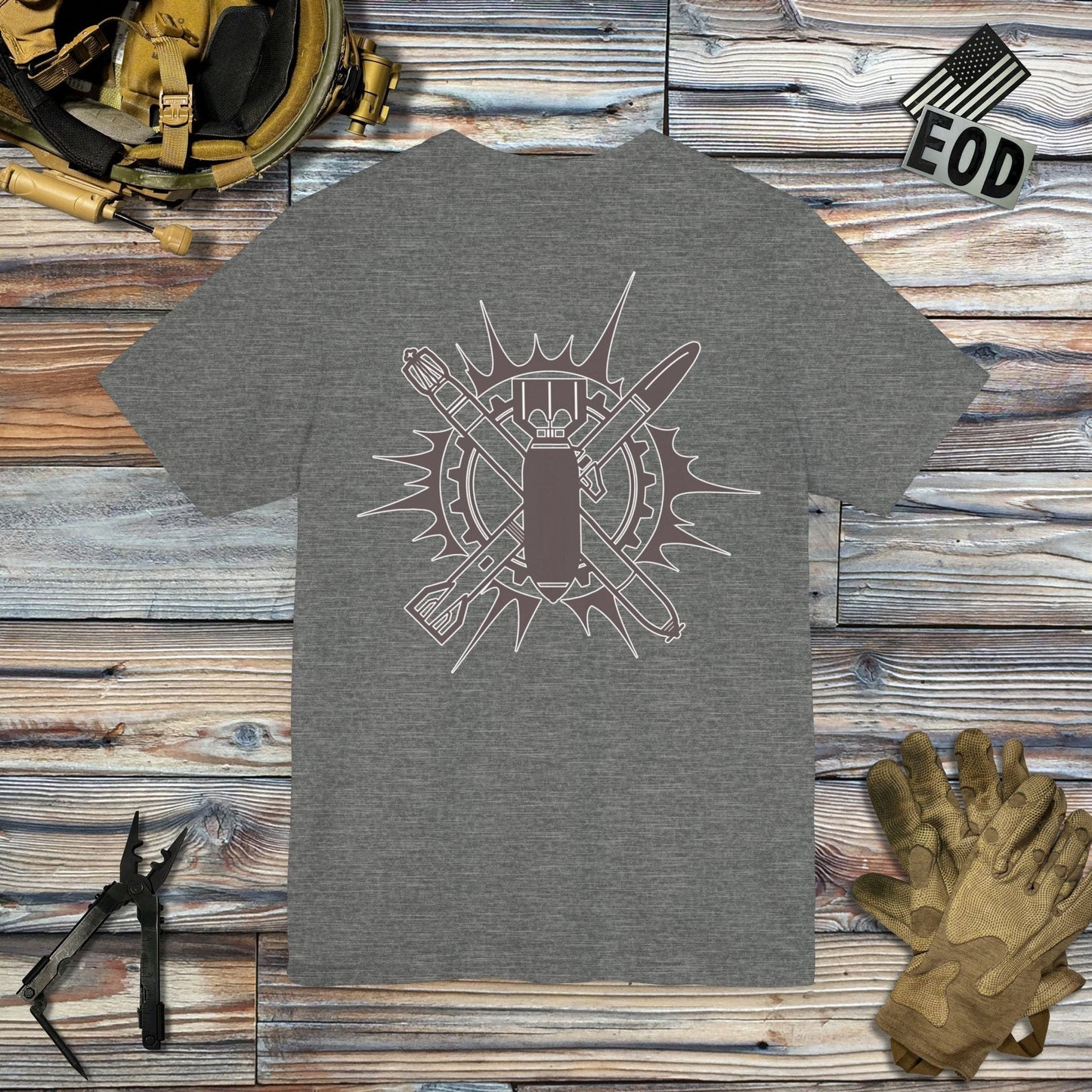 Tavern and Trail T-Shirt Junk in the Sun (Back Print) T-Shirt Deep Heather / S