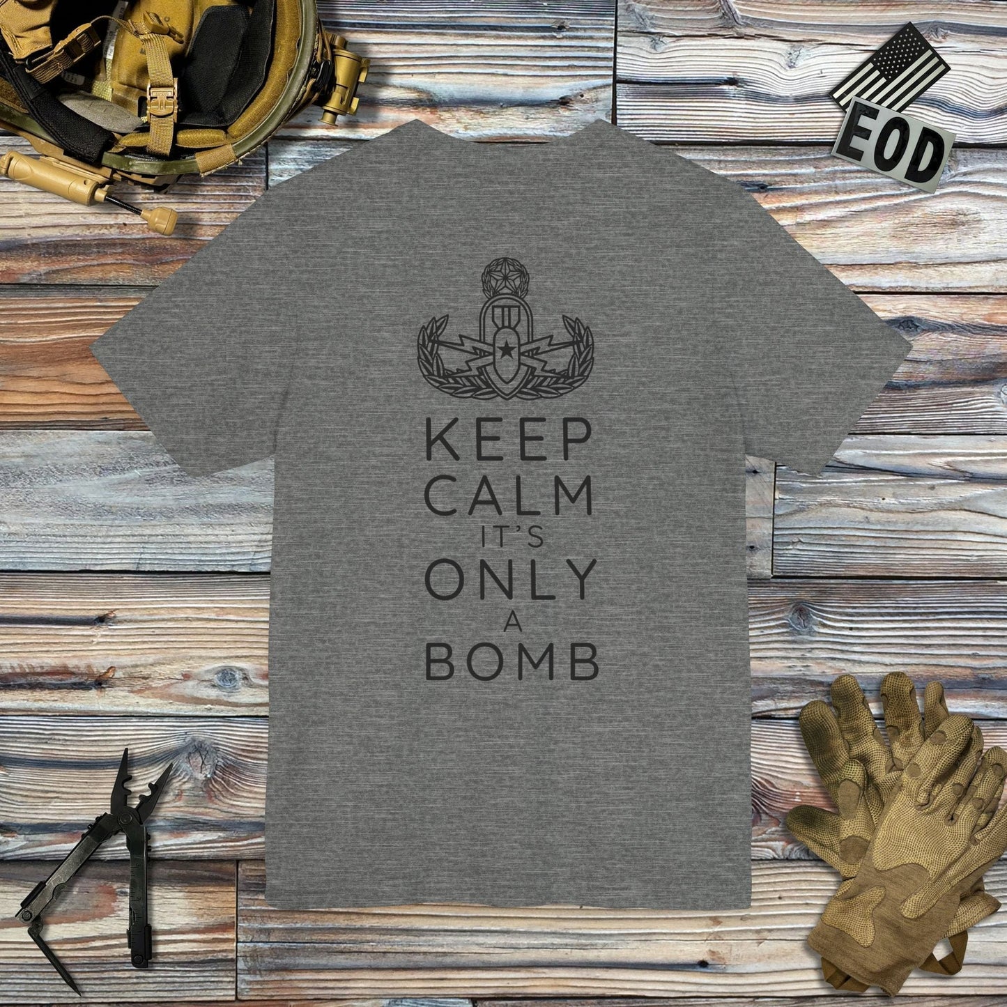 Tavern and Trail T-Shirt Keep Calm (Back Print) T-Shirt Deep Heather / S