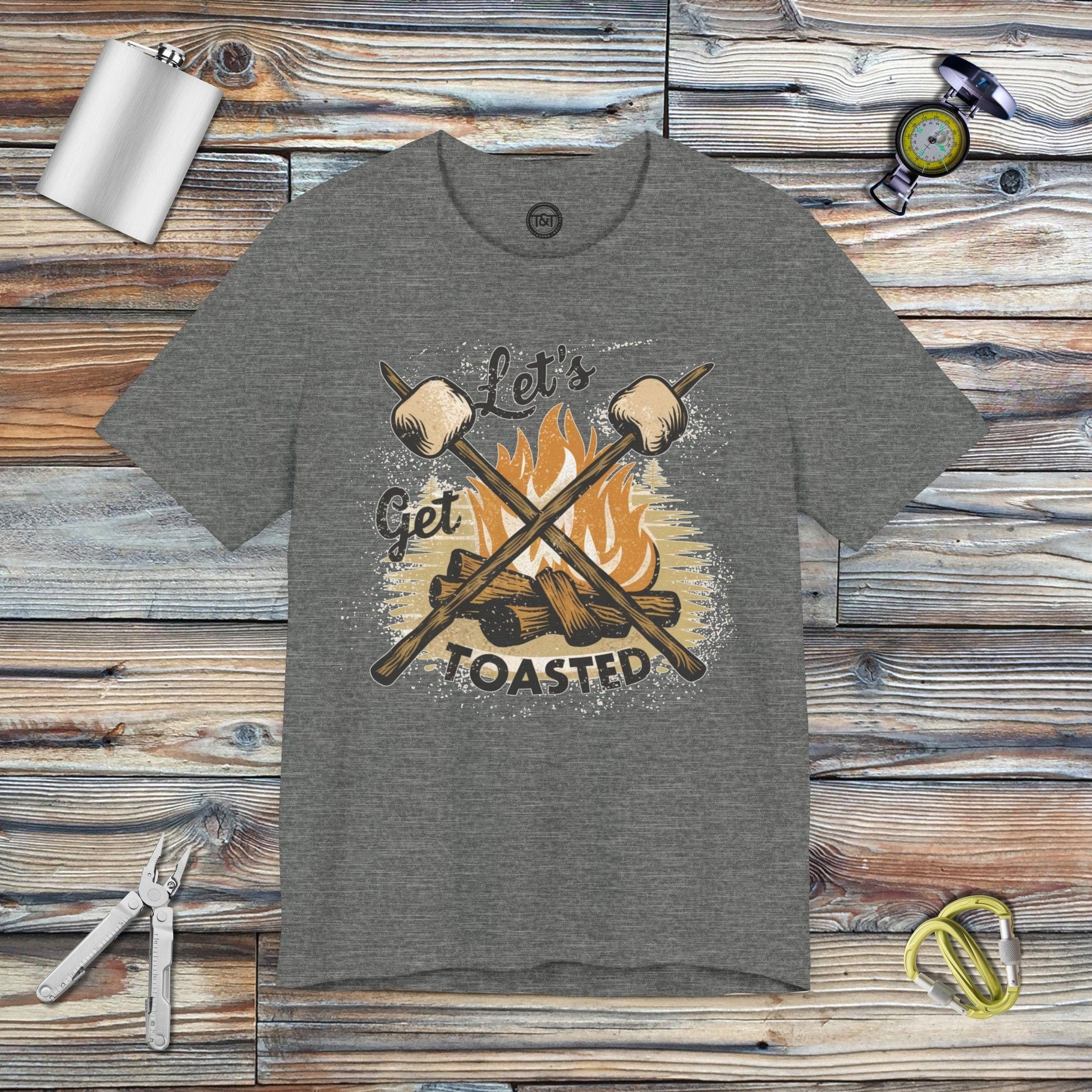 Tavern and Trail T-Shirt Let's Get Toasted T-Shirt Deep Heather / S