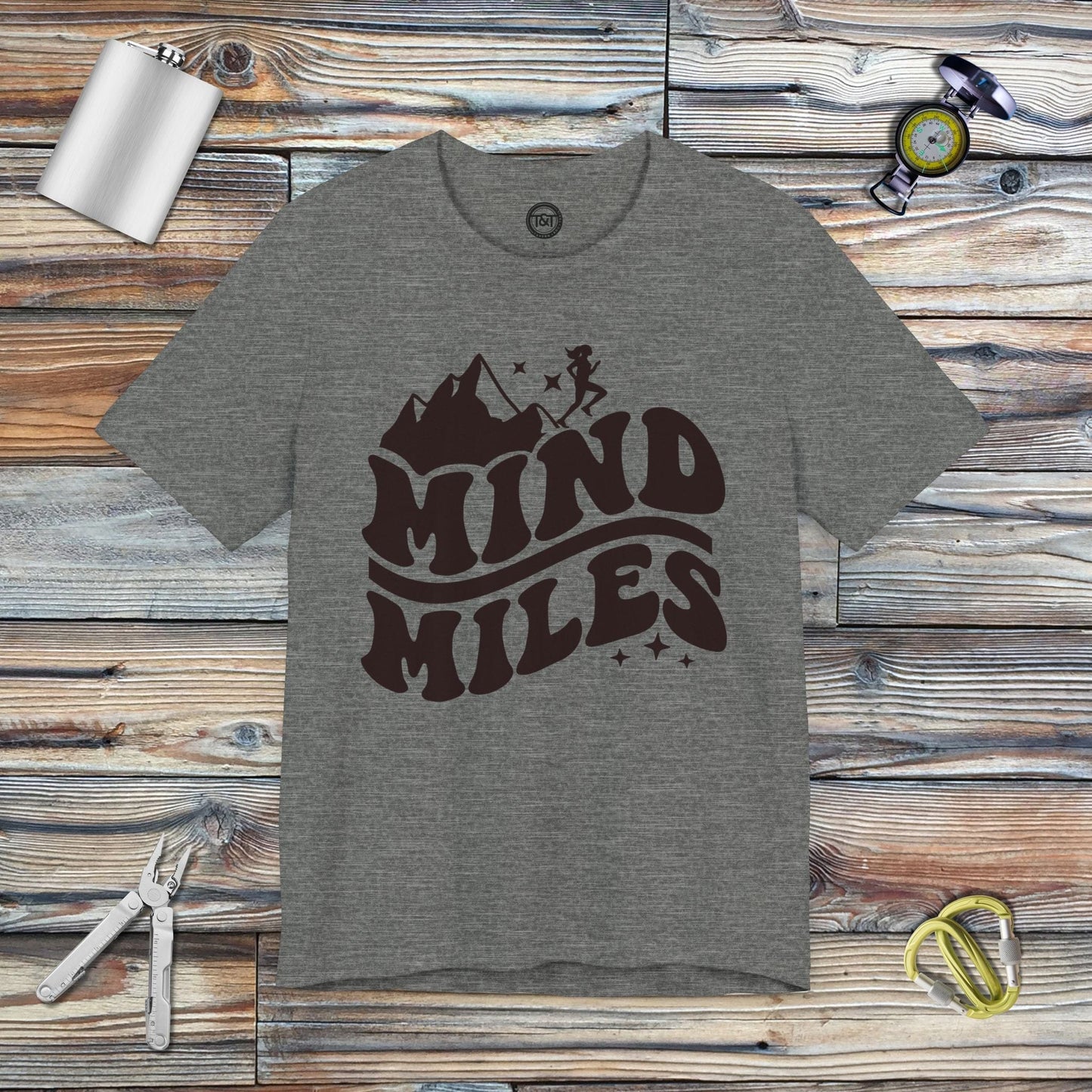 Tavern and Trail T-Shirt Mind Over Miles T-Shirt Deep Heather / S