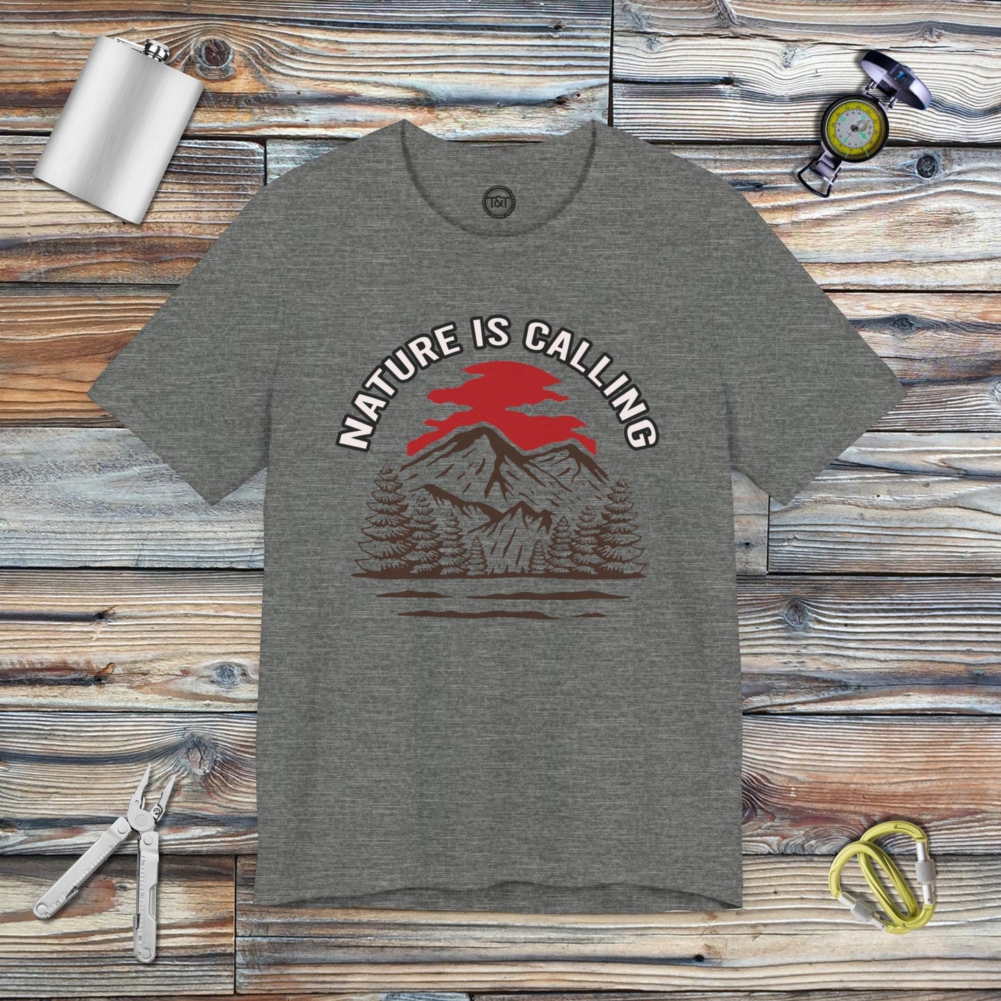 Tavern and Trail T-Shirt Nature is Calling T-Shirt Deep Heather / S