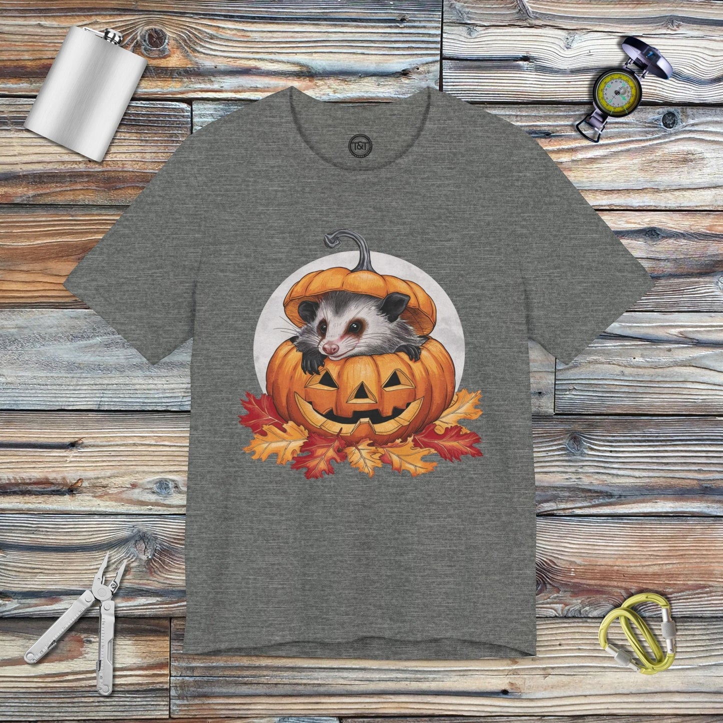 Tavern and Trail T-Shirt Pumpkin Possum T-Shirt Deep Heather / S