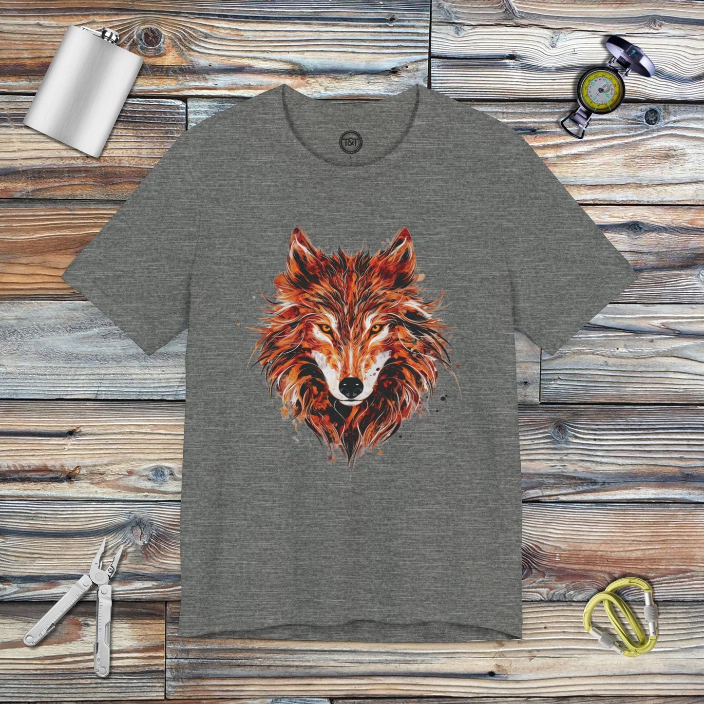 Tavern and Trail T-Shirt Red Wolf T-Shirt Deep Heather / S