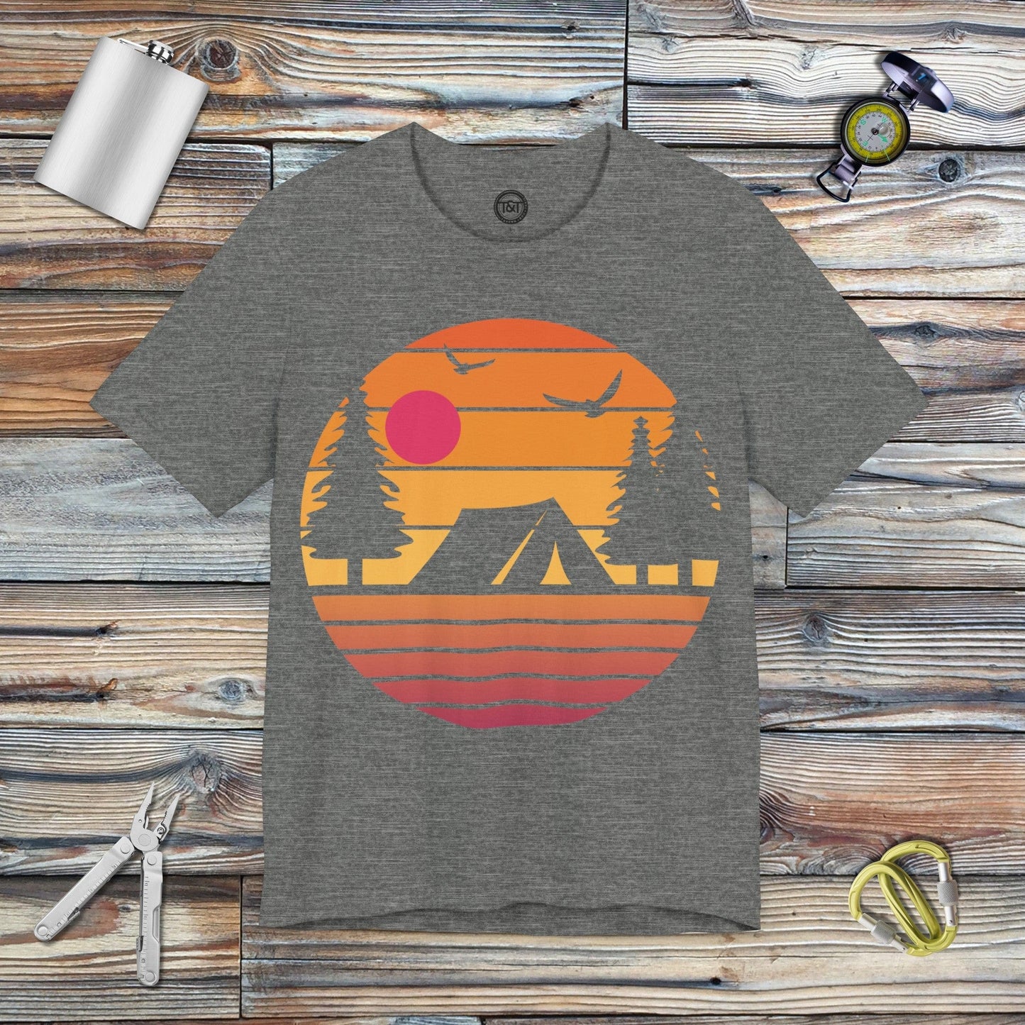 Tavern and Trail T-Shirt Vintage Tent T-Shirt Deep Heather / S