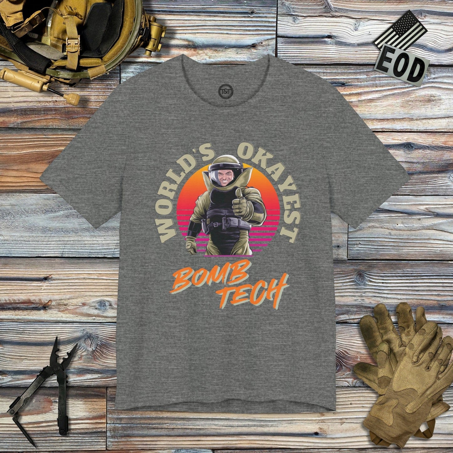 Tavern and Trail T-Shirt World's Okayest Bomb Tech (Gen 2) T-Shirt Deep Heather / S