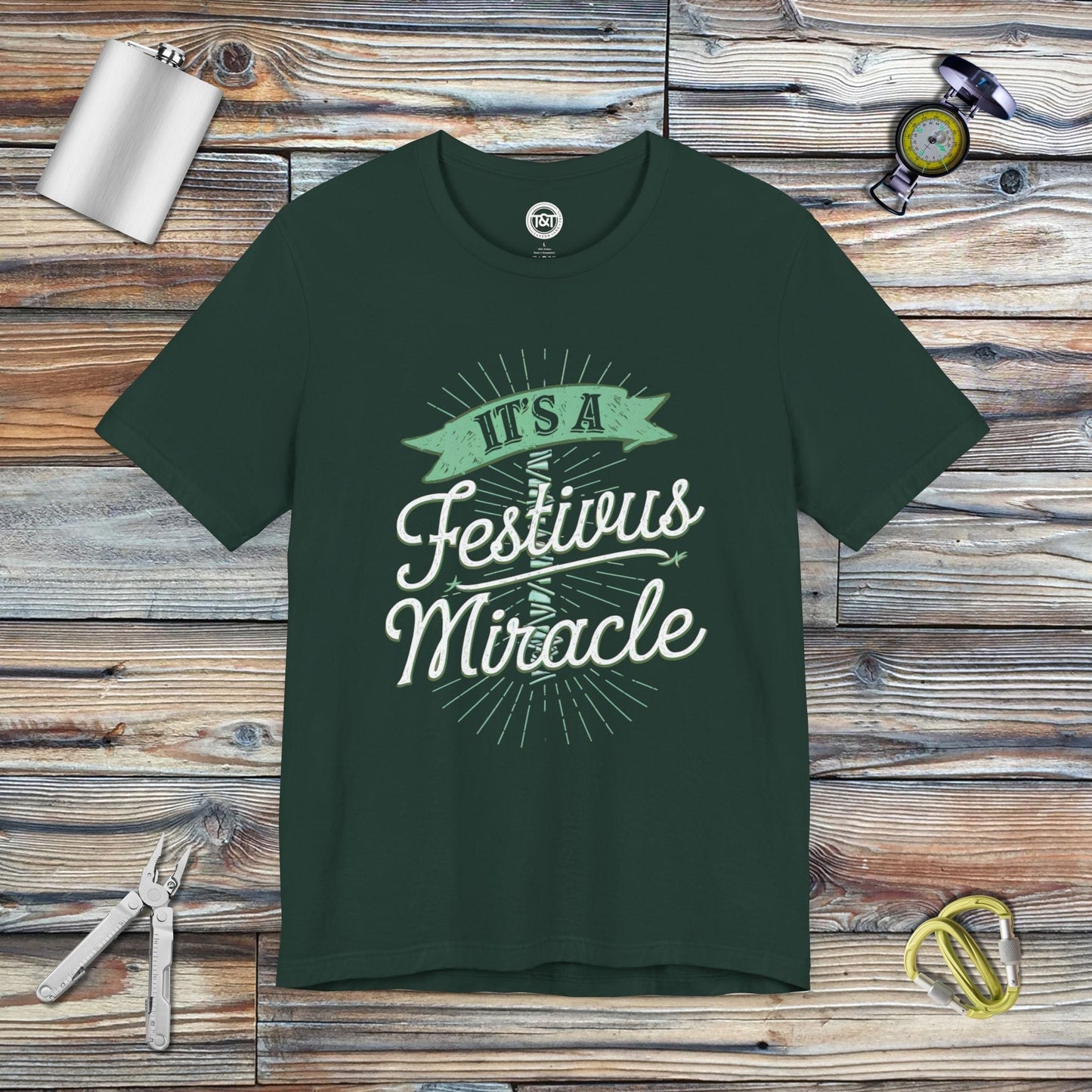 Tavern and Trail T-Shirt Festivus Miracle T-Shirt Forest / S