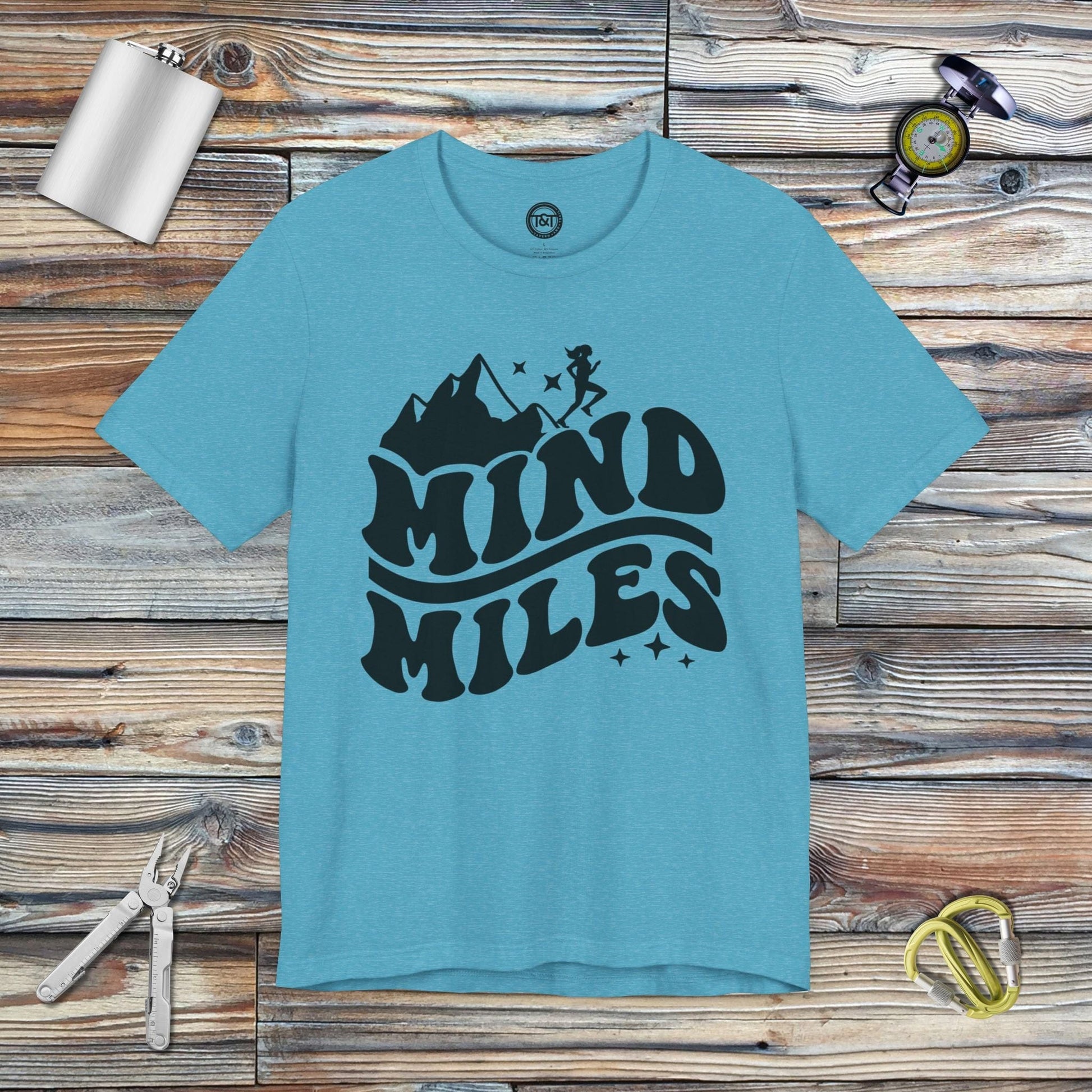 Tavern and Trail T-Shirt Mind Over Miles T-Shirt Heather Aqua / S