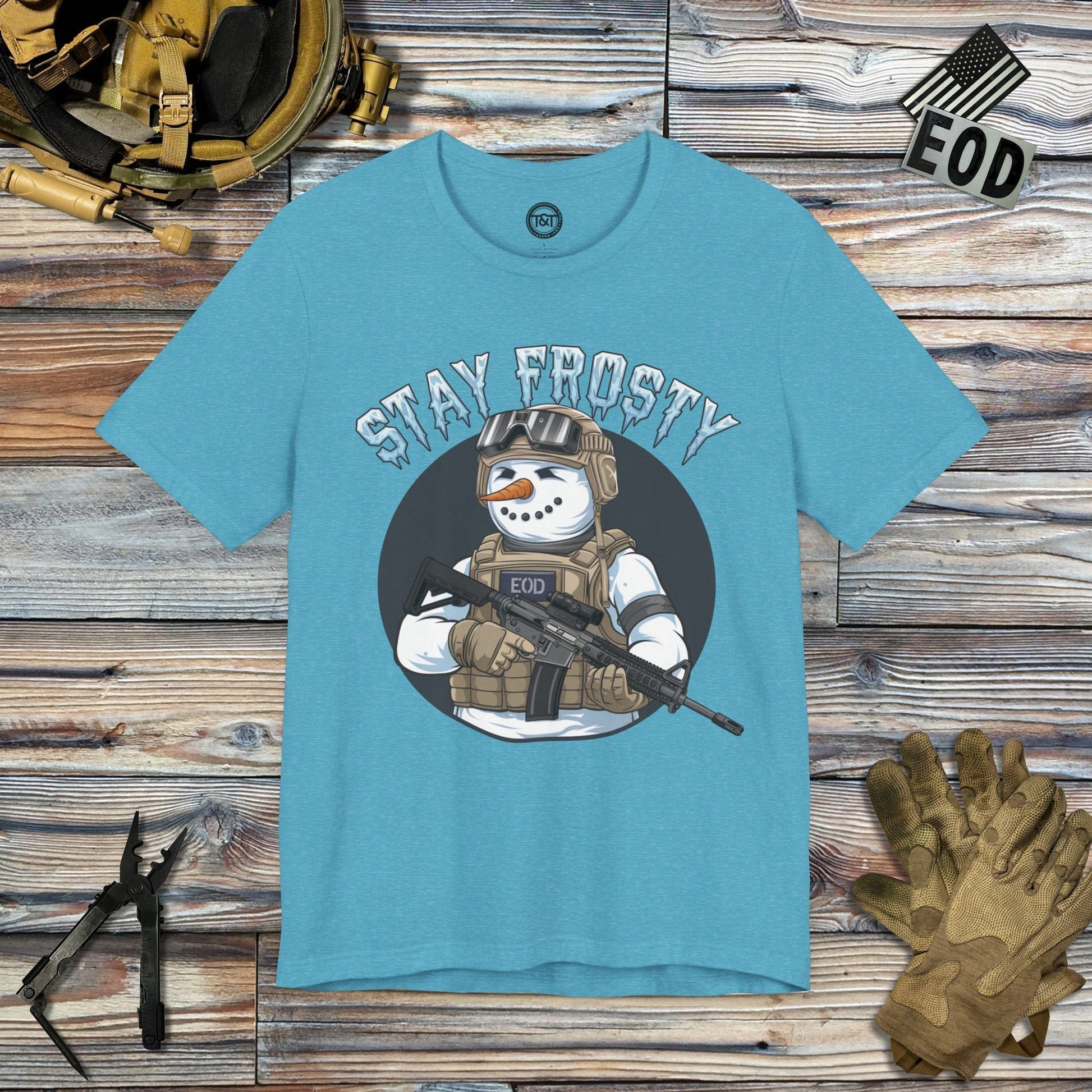 Tavern and Trail T-Shirt Stay Frosty T-Shirt Heather Aqua / S