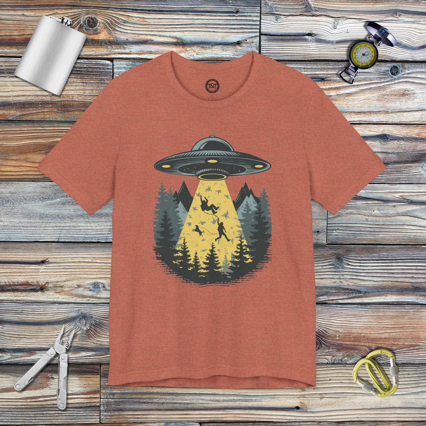 Tavern and Trail T-Shirt Beam Me Up T-Shirt Heather Clay / S