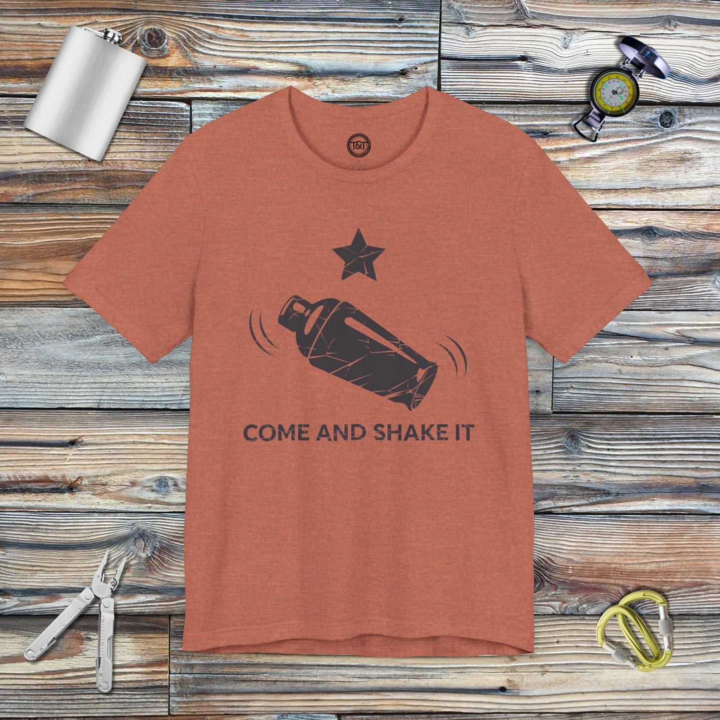 Tavern and Trail T-Shirt Come and Shake It T-Shirt Heather Clay / S