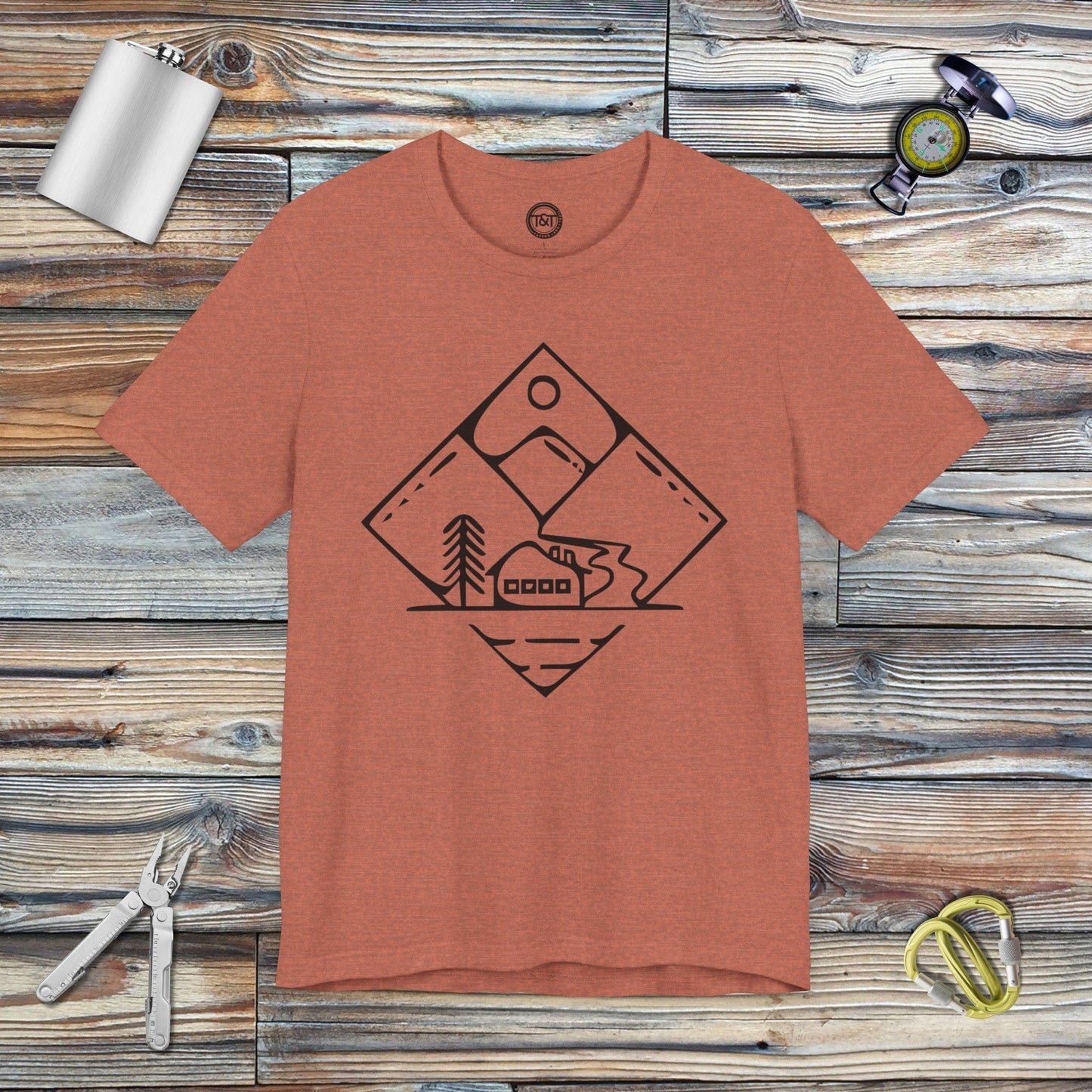 Tavern and Trail T-Shirt Diamond Trails (Gen 1) T-Shirt Heather Clay / S