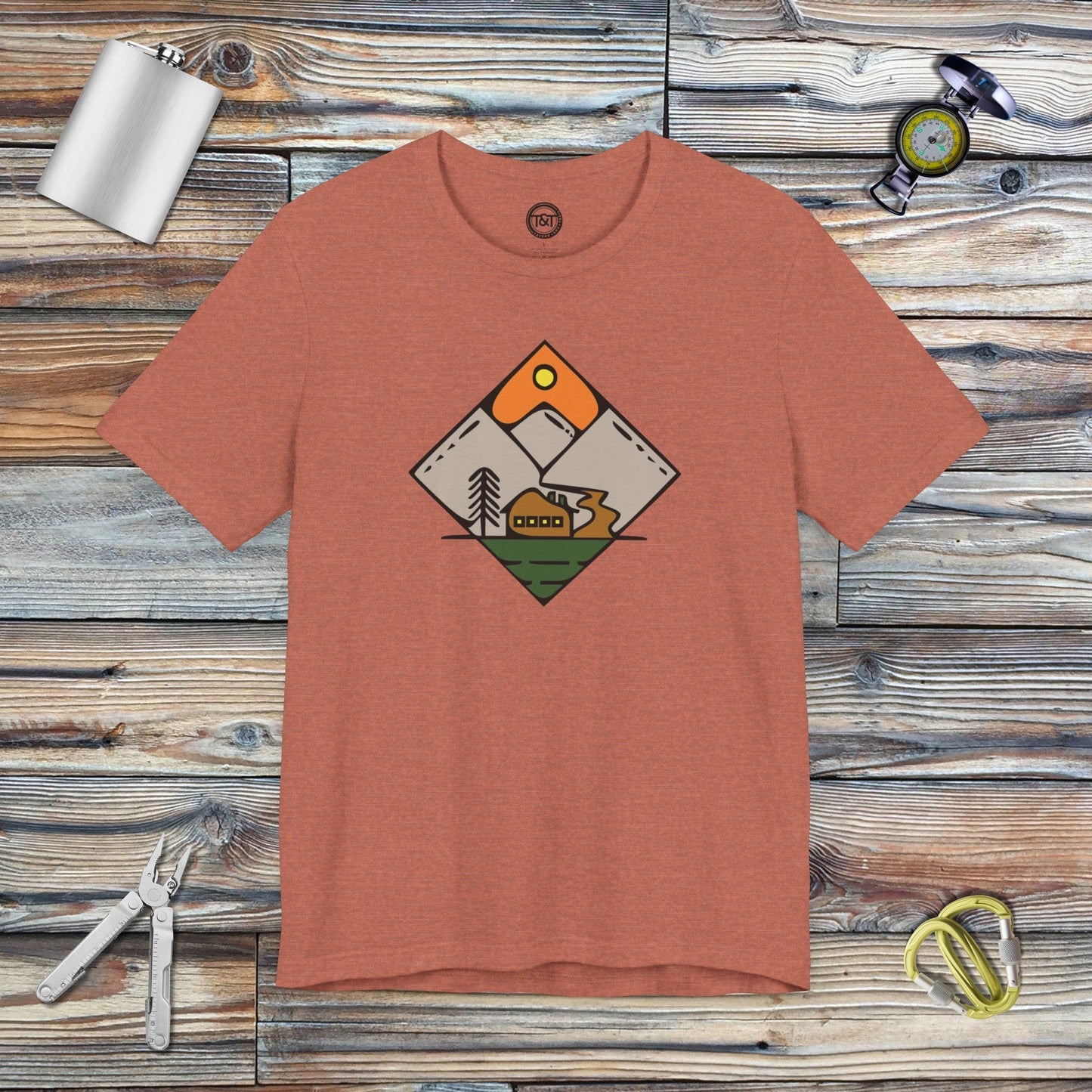 Tavern and Trail T-Shirt Diamond Trails (Gen 2) T-Shirt Heather Clay / S