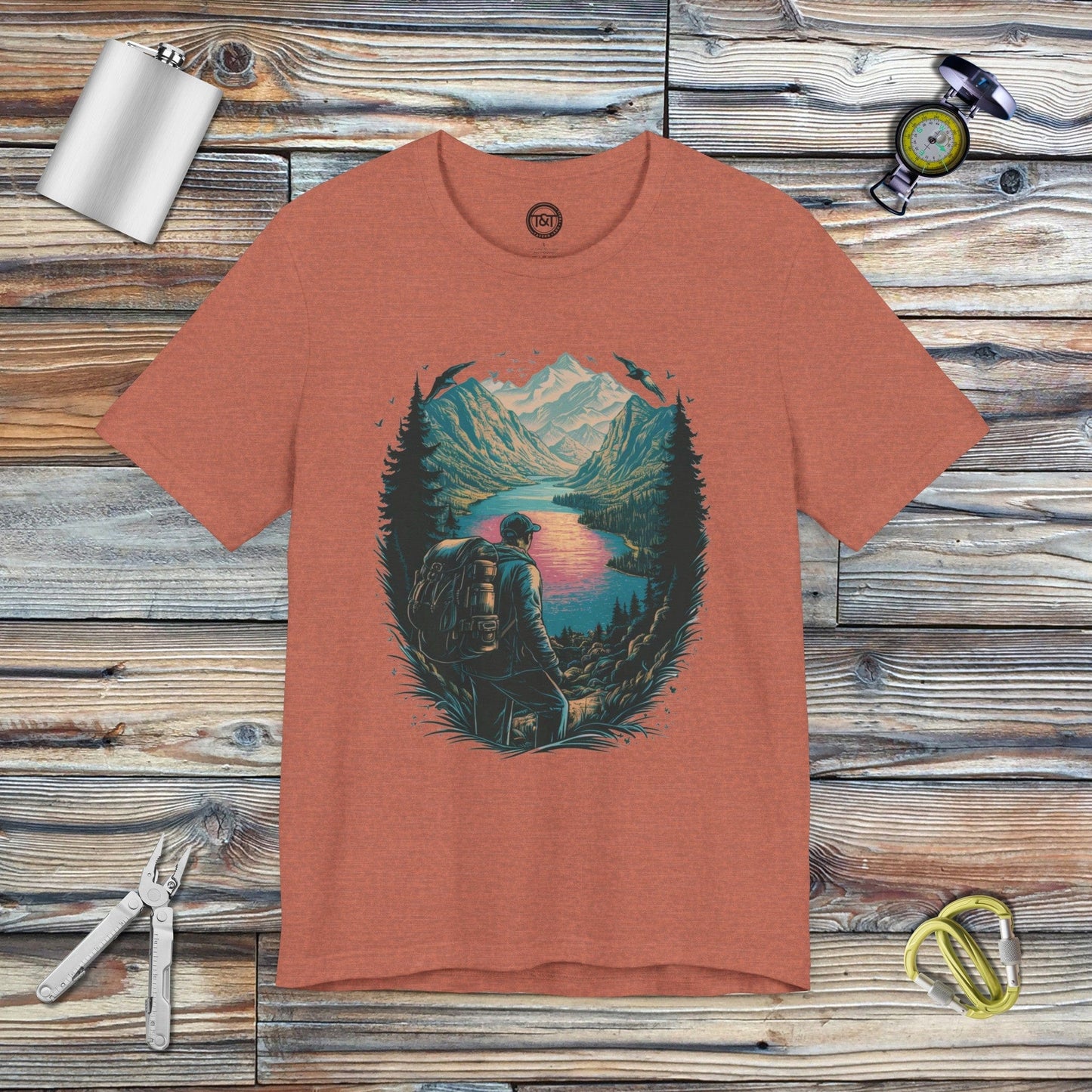 Tavern and Trail T-Shirt Hidden Lake T-Shirt Heather Clay / S