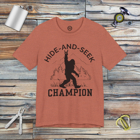 Tavern and Trail T-Shirt Hide-and-Seek Champ T-Shirt Heather Clay / S