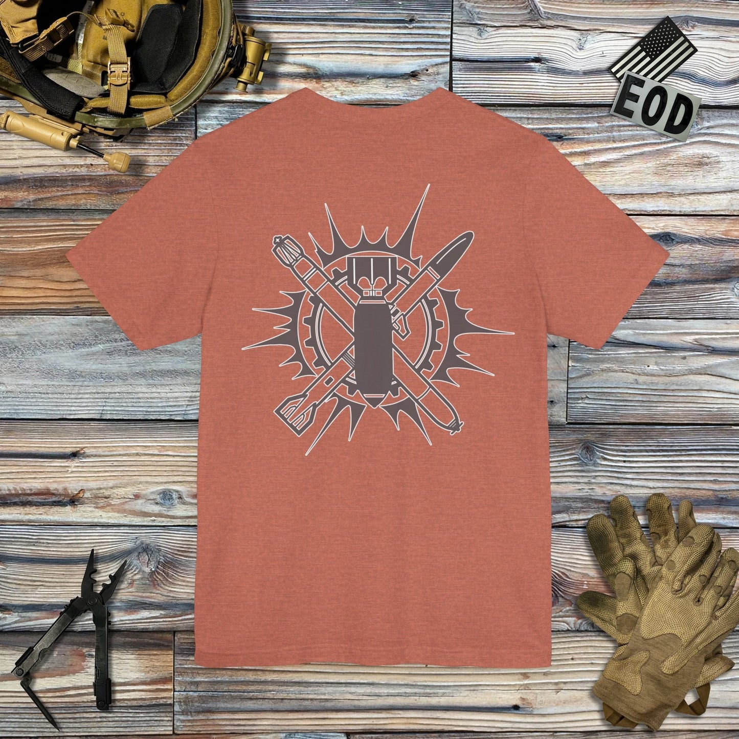 Tavern and Trail T-Shirt Junk in the Sun (Back Print) T-Shirt Heather Clay / S