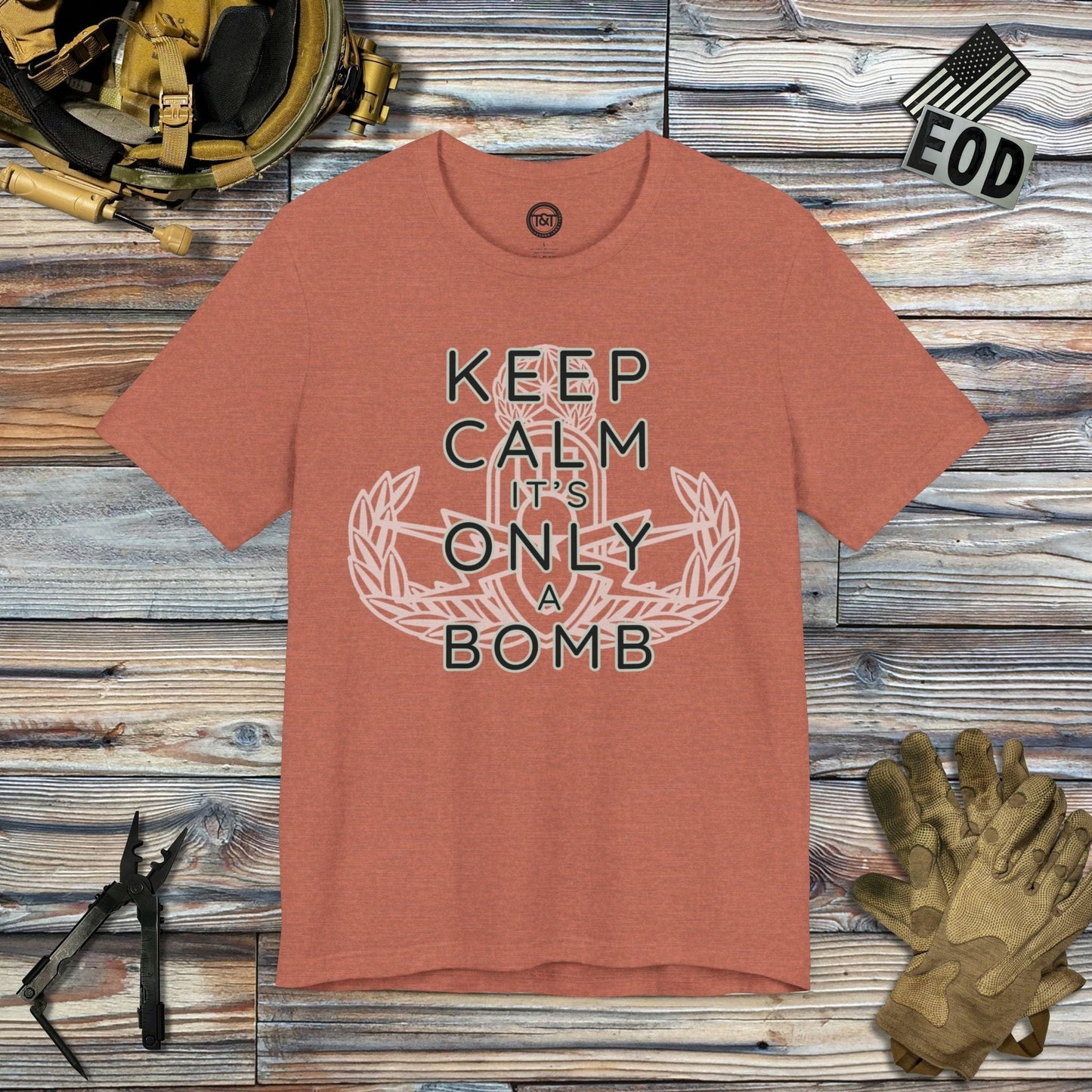 Tavern and Trail T-Shirt Keep Calm T-Shirt Heather Clay / S