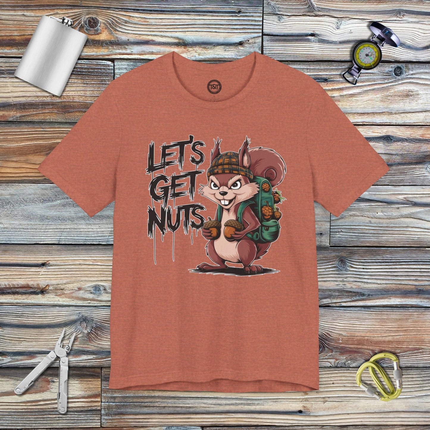 Tavern and Trail T-Shirt Let's Get Nuts T-Shirt Heather Clay / S