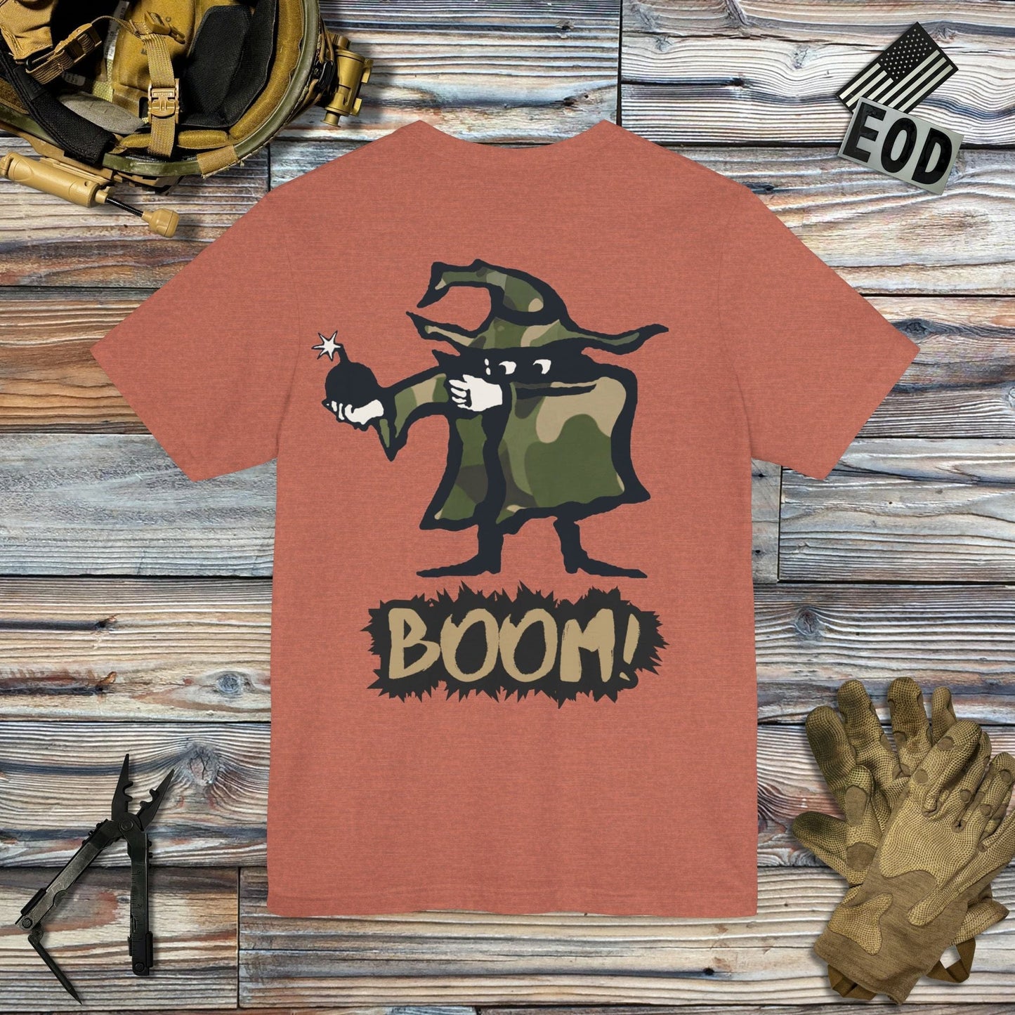 Tavern and Trail T-Shirt Mad Bomber - Boom! (Back Print) T-Shirt Heather Clay / S