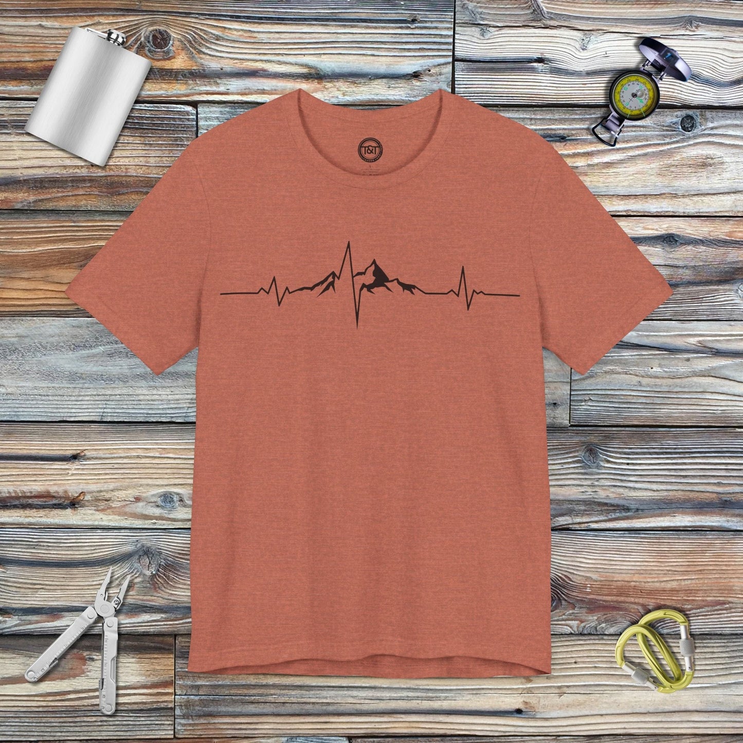 Tavern and Trail T-Shirt Mountain Rythm T-Shirt Heather Clay / S