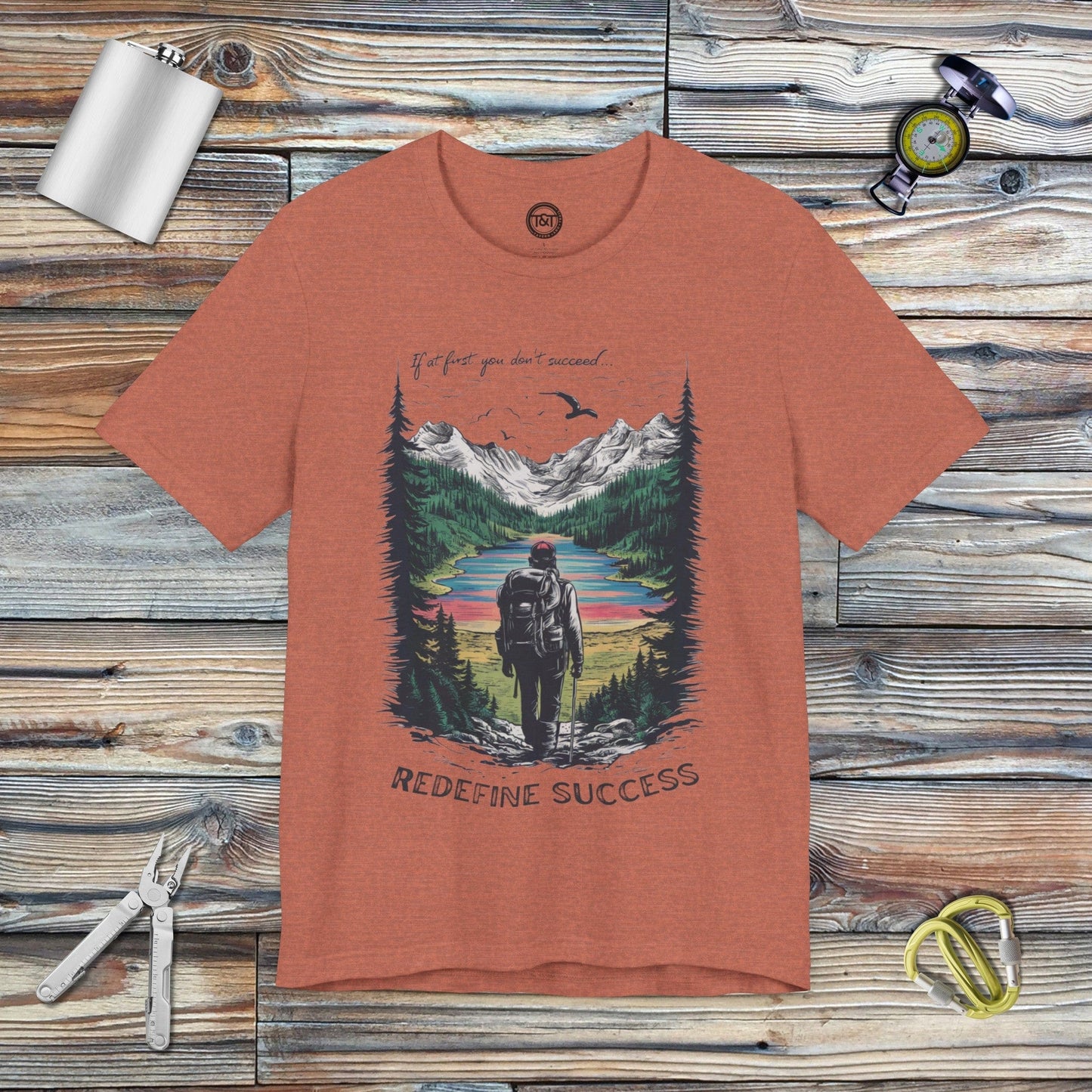 Tavern and Trail T-Shirt Redefine Success T-Shirt Heather Clay / S