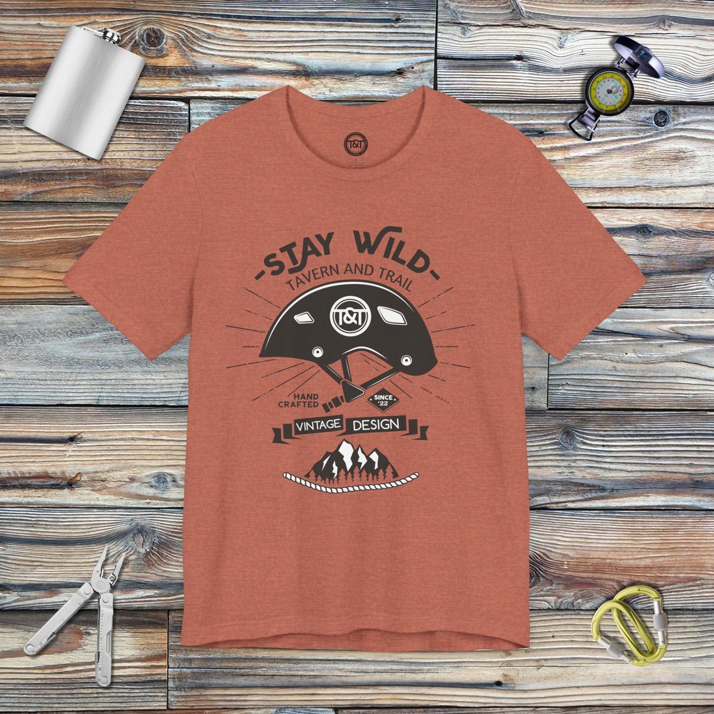 Tavern and Trail T-Shirt Stay Wild T-Shirt Heather Clay / S