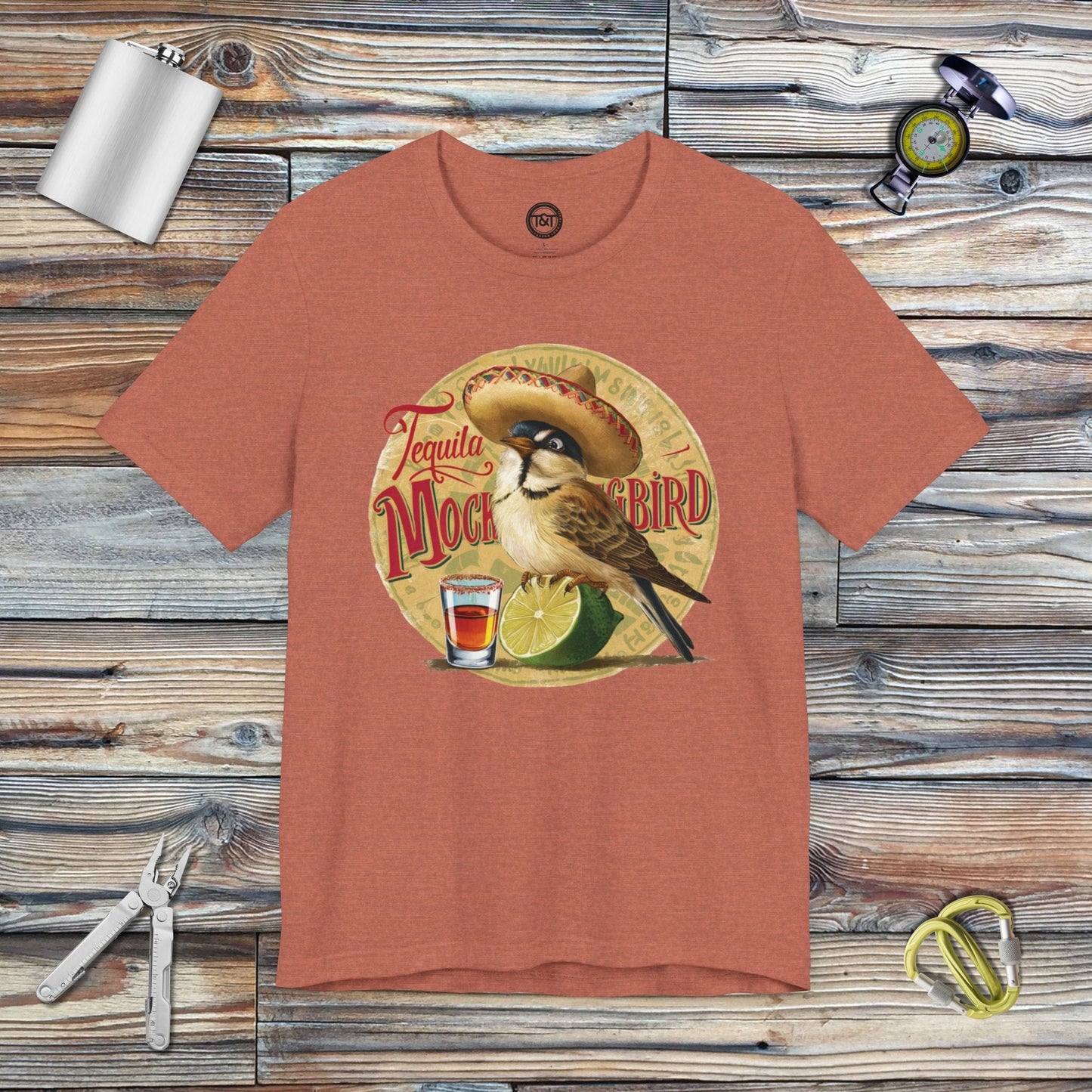 Tavern and Trail T-Shirt Tequila Mockingbird T-Shirt Heather Clay / S