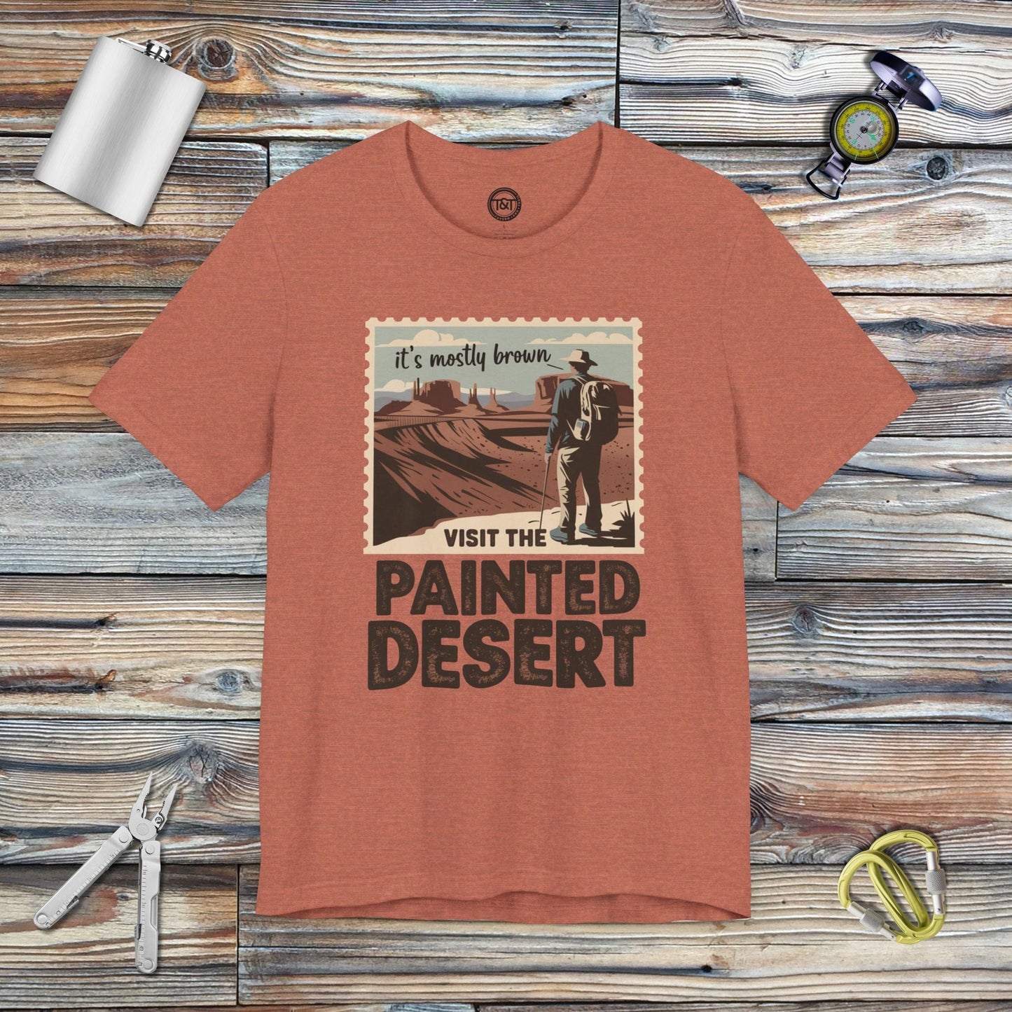 Tavern and Trail T-Shirt Visit the Painted Desert T-Shirt Heather Clay / S