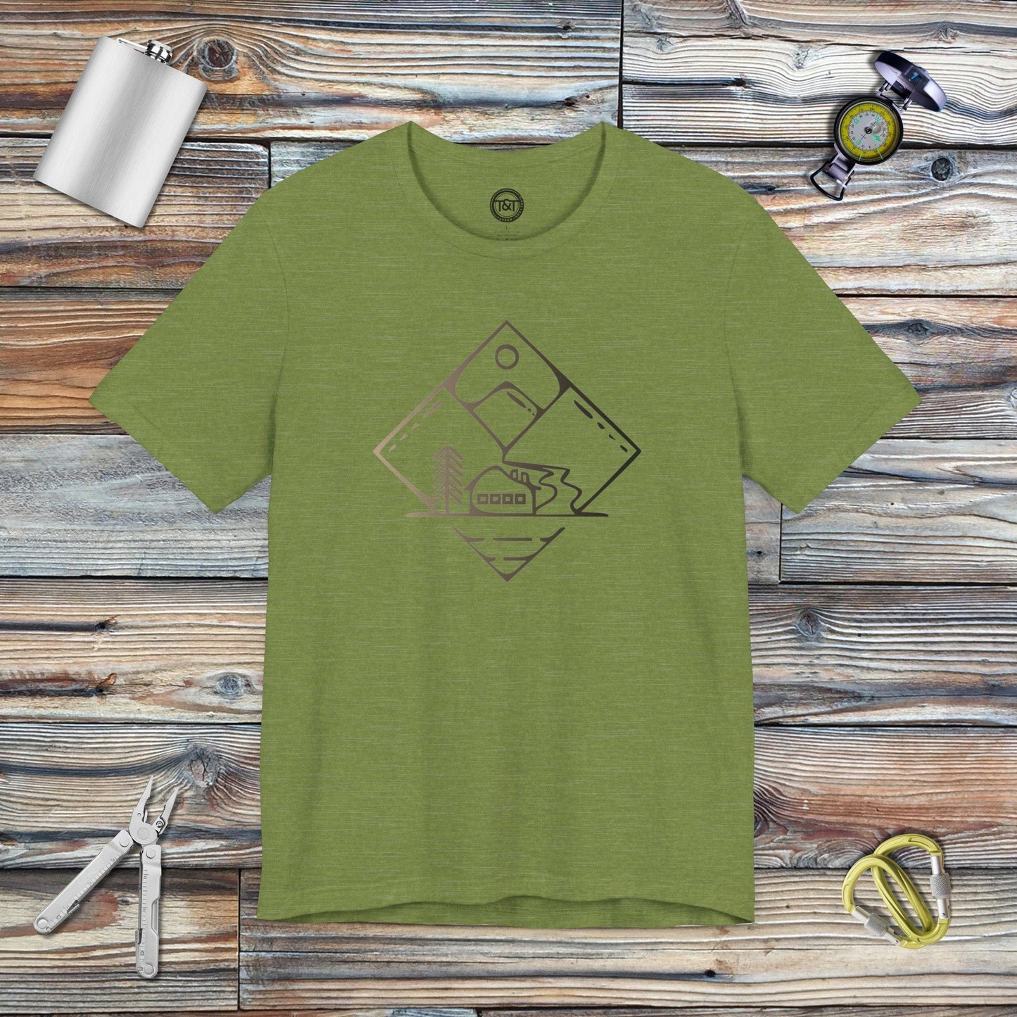 Tavern and Trail T-Shirt Diamond Trails (FDE) T-Shirt Heather Green / S