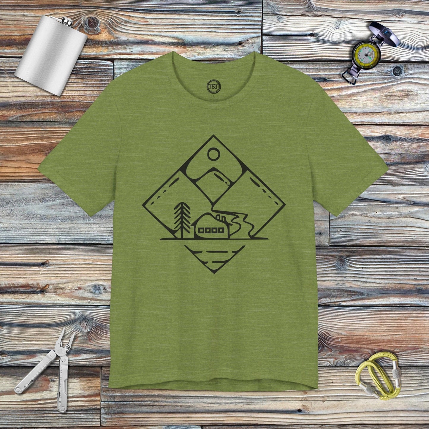 Tavern and Trail T-Shirt Diamond Trails (Gen 1) T-Shirt Heather Green / S