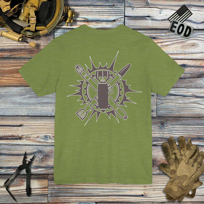 Tavern and Trail T-Shirt Junk in the Sun (Back Print) T-Shirt Heather Green / S