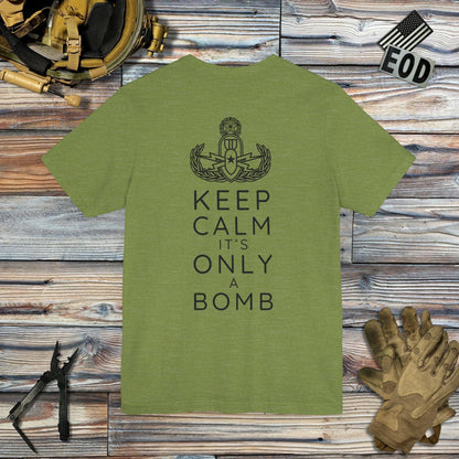 Tavern and Trail T-Shirt Keep Calm (Back Print) T-Shirt Heather Green / S