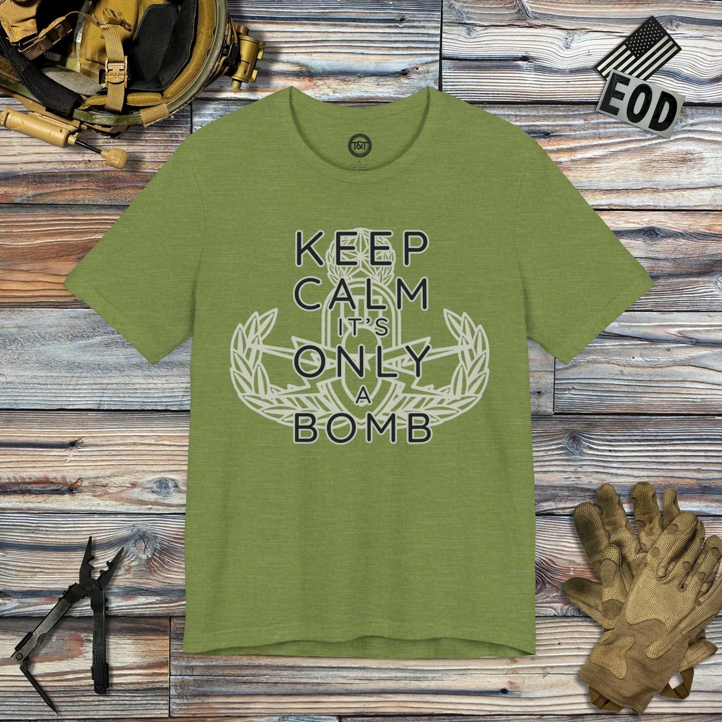 Tavern and Trail T-Shirt Keep Calm T-Shirt Heather Green / S