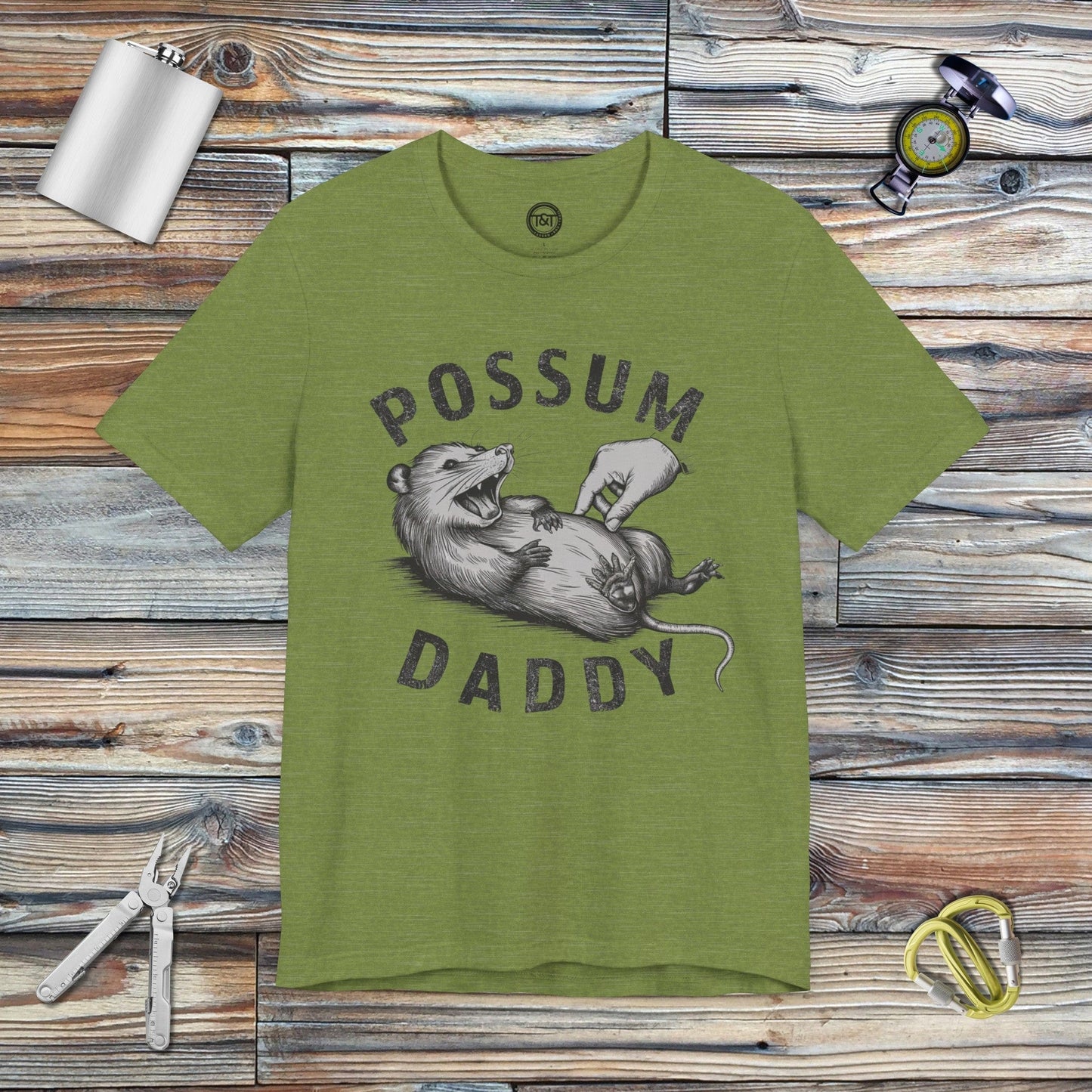 Tavern and Trail T-Shirt Possum Daddy T-Shirt Heather Green / S