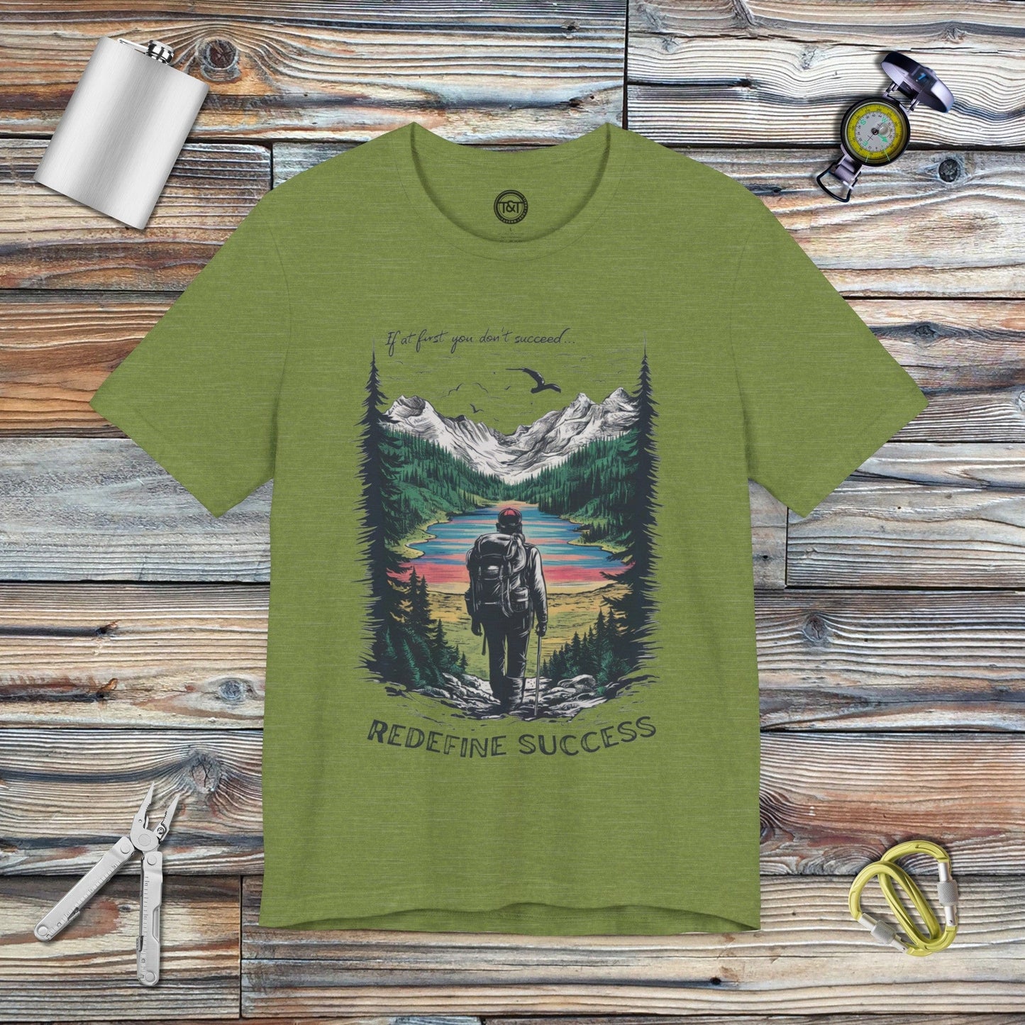 Tavern and Trail T-Shirt Redefine Success T-Shirt Heather Green / S