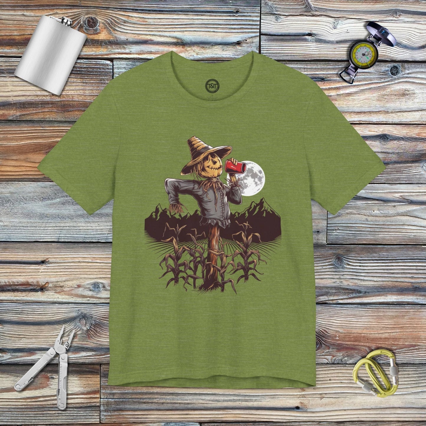 Tavern and Trail T-Shirt Scarecrow (Gen 1) T-Shirt Heather Green / S