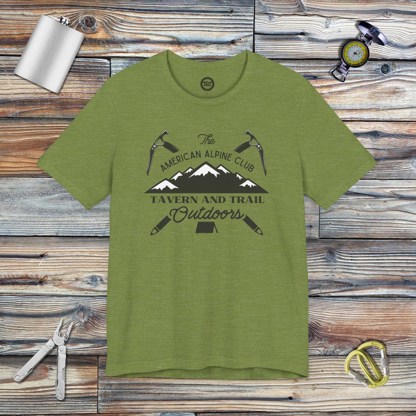 Tavern and Trail T-Shirt T&T Alpine Club T-Shirt Heather Green / S