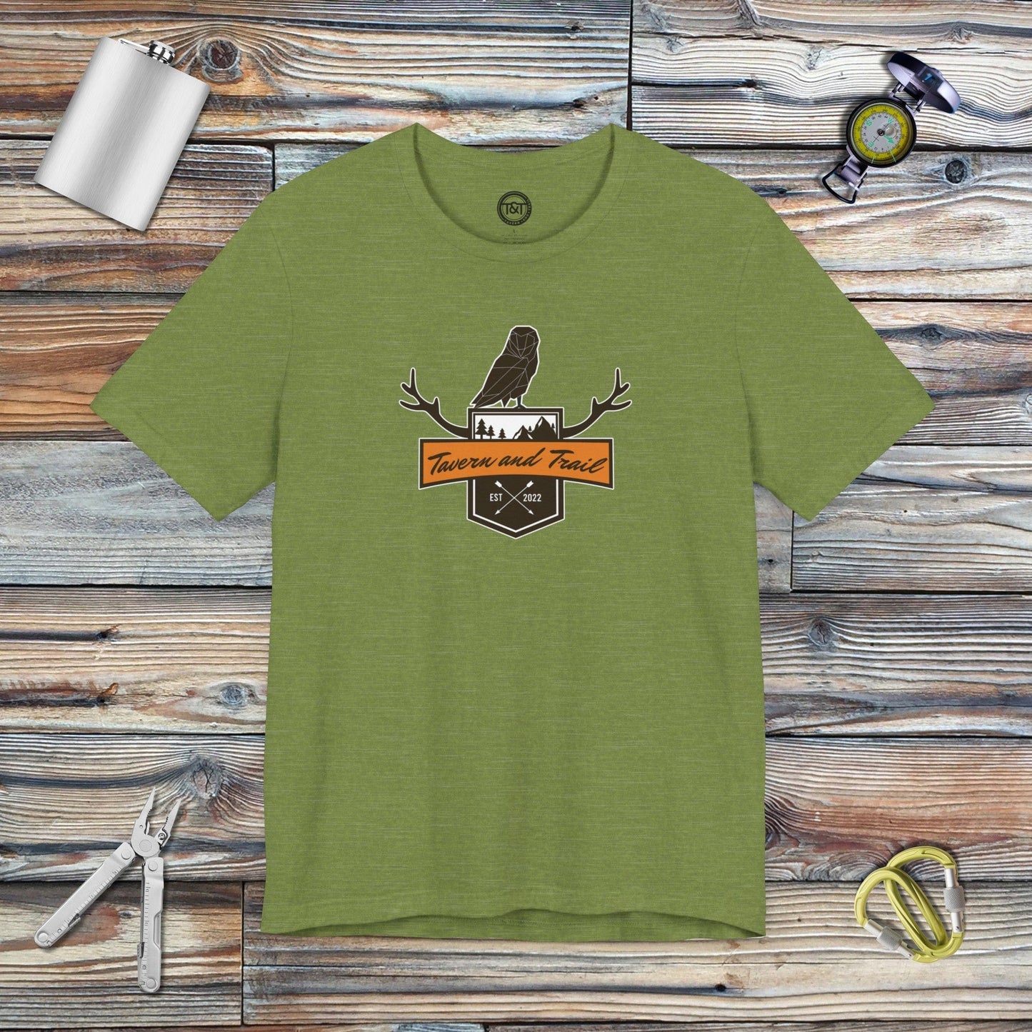 Tavern and Trail T-Shirt T&T Shield T-Shirt Heather Green / S