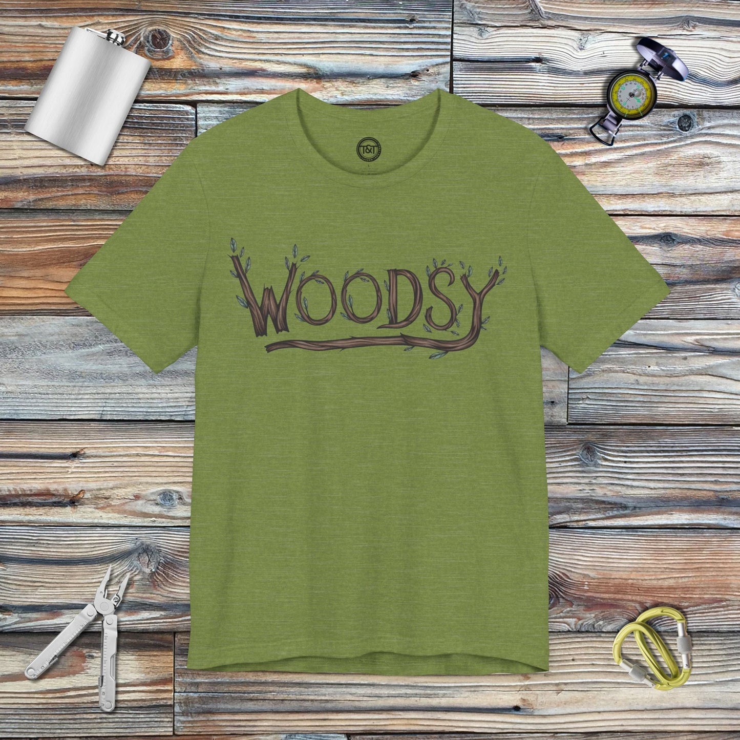 Tavern and Trail T-Shirt Woodsy T-Shirt Heather Green / S