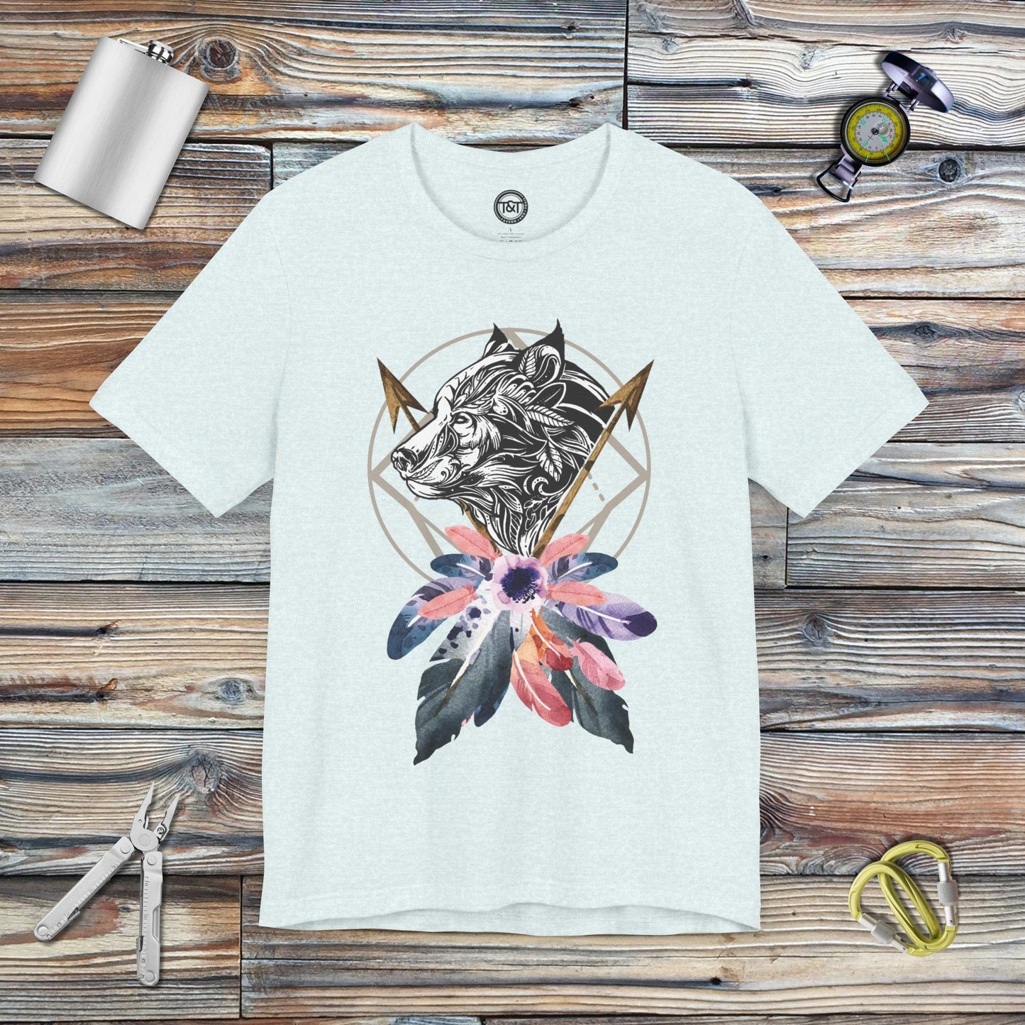 Tavern and Trail T-Shirt Dream Wolf T-Shirt Heather Ice Blue / S