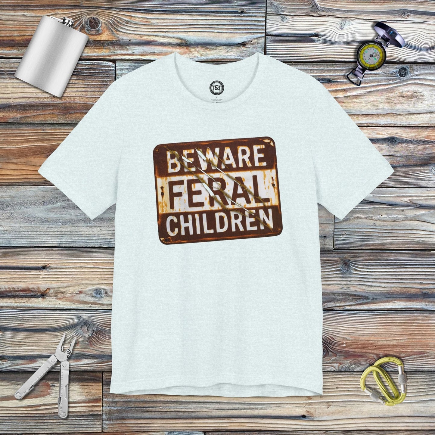 Tavern and Trail T-Shirt Feral Children T-Shirt Heather Ice Blue / S