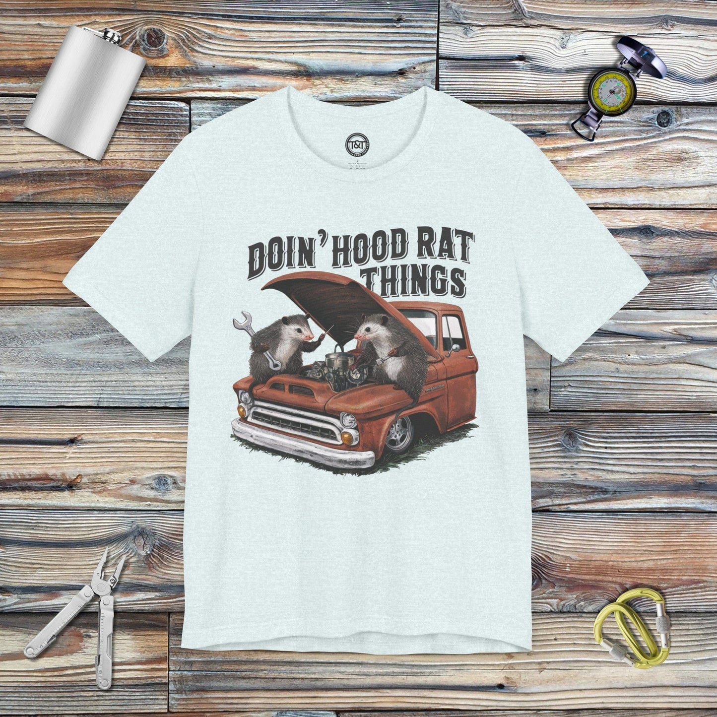 Tavern and Trail T-Shirt Hood Rats T-Shirt Heather Ice Blue / S