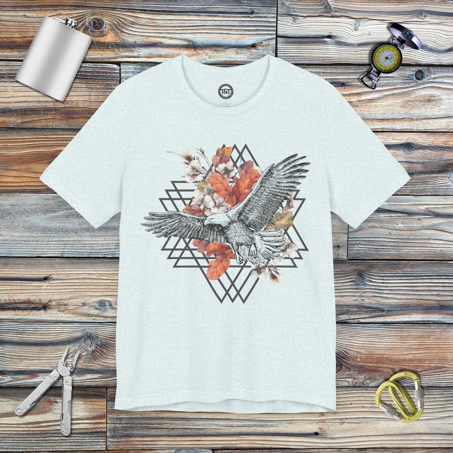 Tavern and Trail T-Shirt Soaring Eagle T-Shirt Heather Ice Blue / S