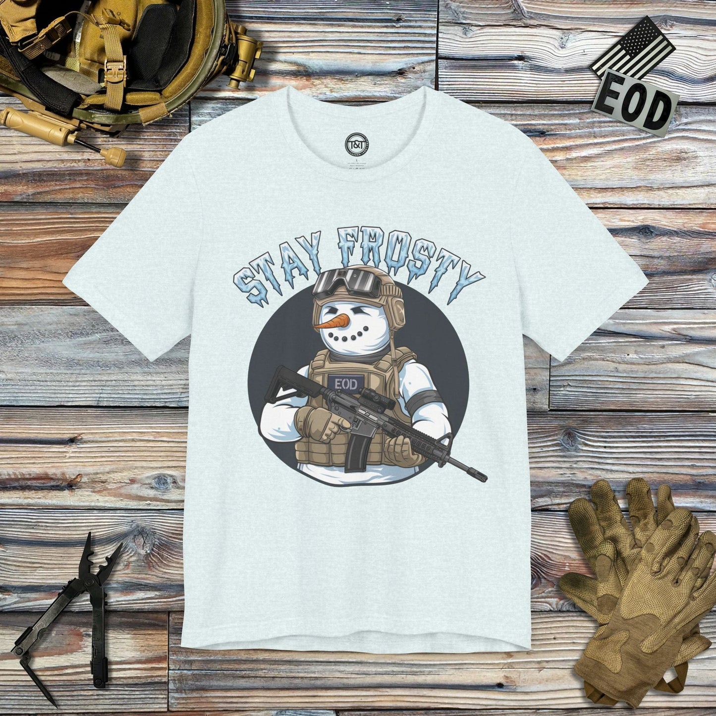 Tavern and Trail T-Shirt Stay Frosty T-Shirt Heather Ice Blue / S