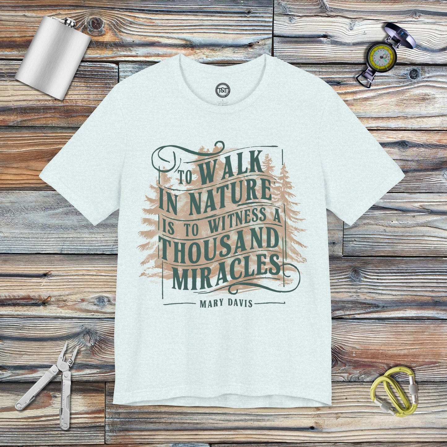 Tavern and Trail T-Shirt Thousand Miracles T-Shirt Heather Ice Blue / S