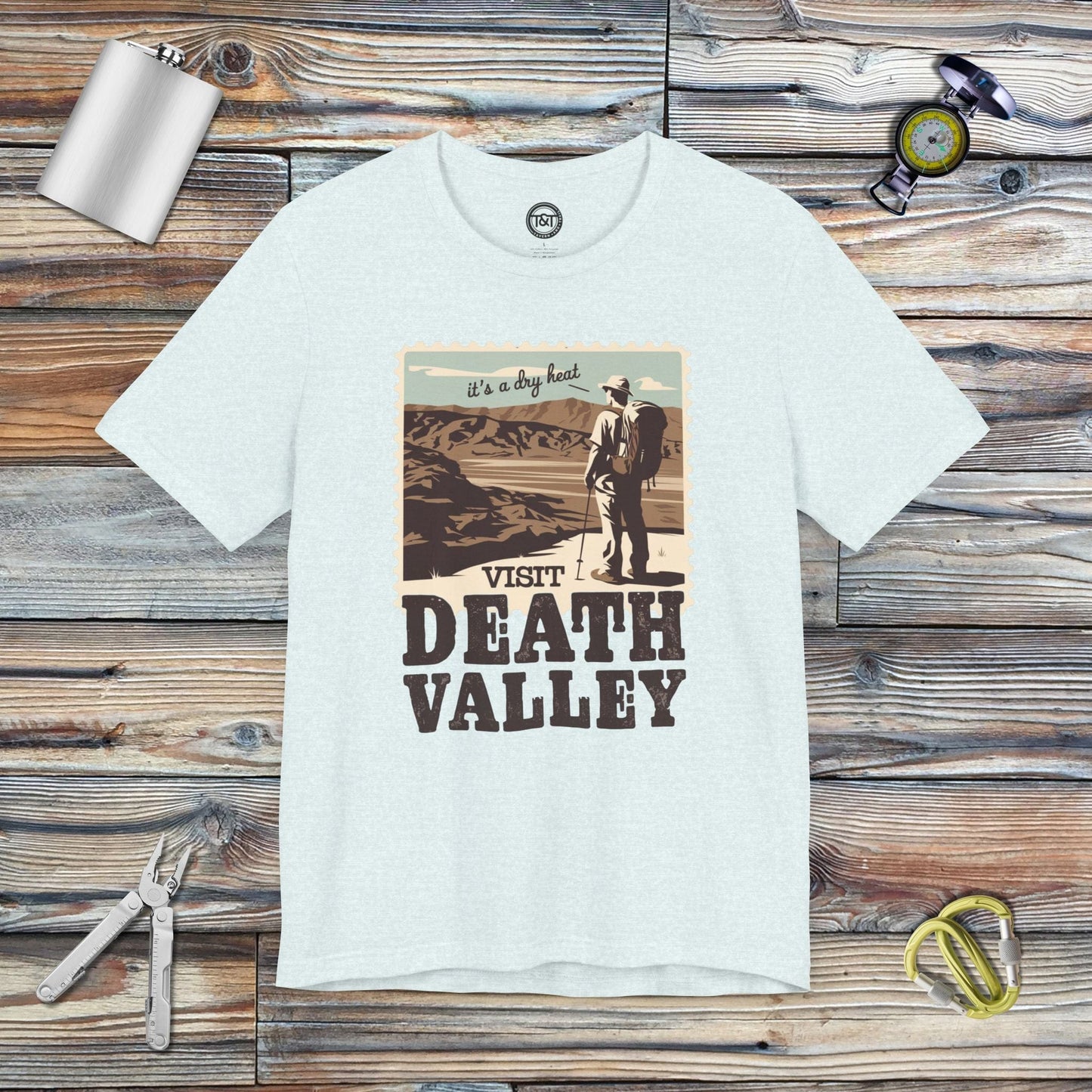 Tavern and Trail T-Shirt Visit Death Valley T-Shirt Heather Ice Blue / S